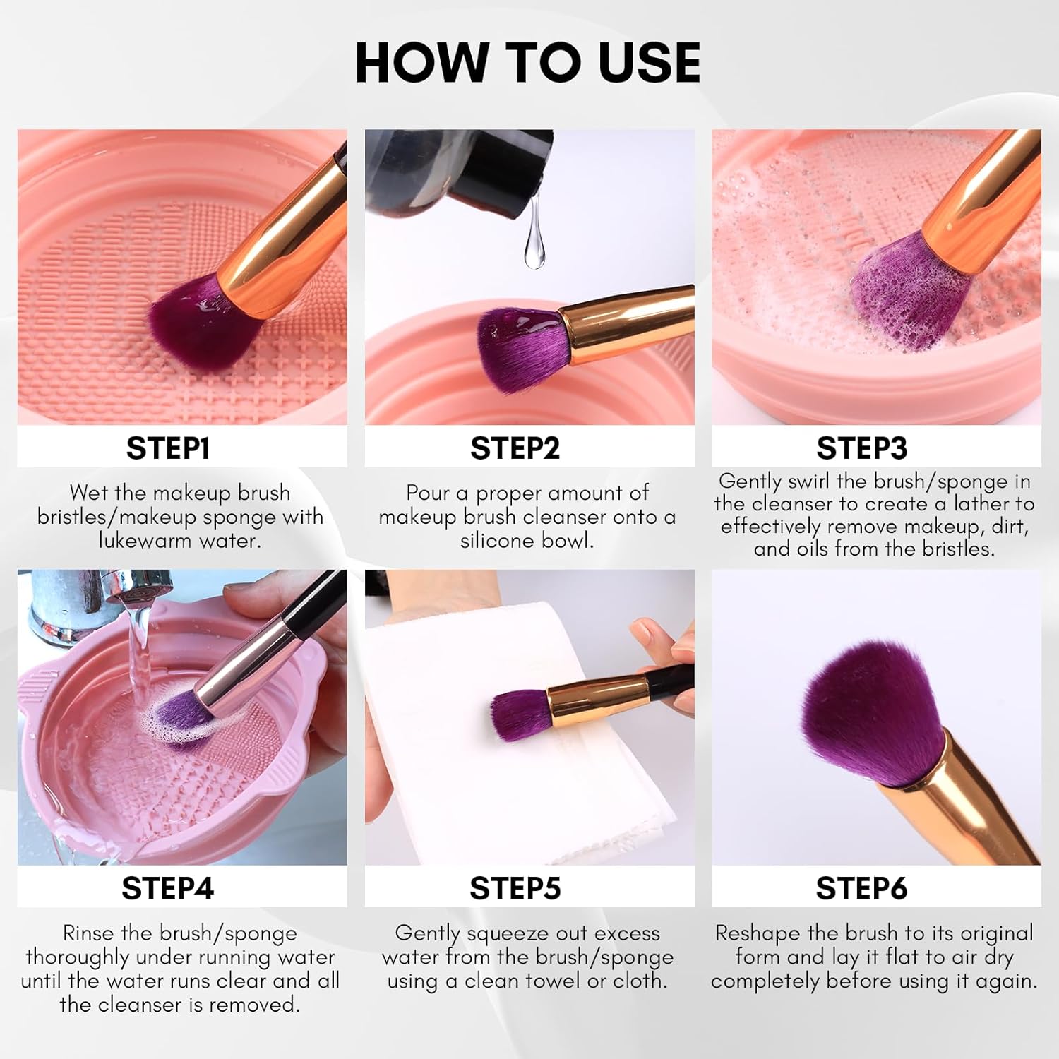 Makartt Hypoallergenic Makeup and Nail Brush Cleaner Solution 2.02 fl oz - Image 9