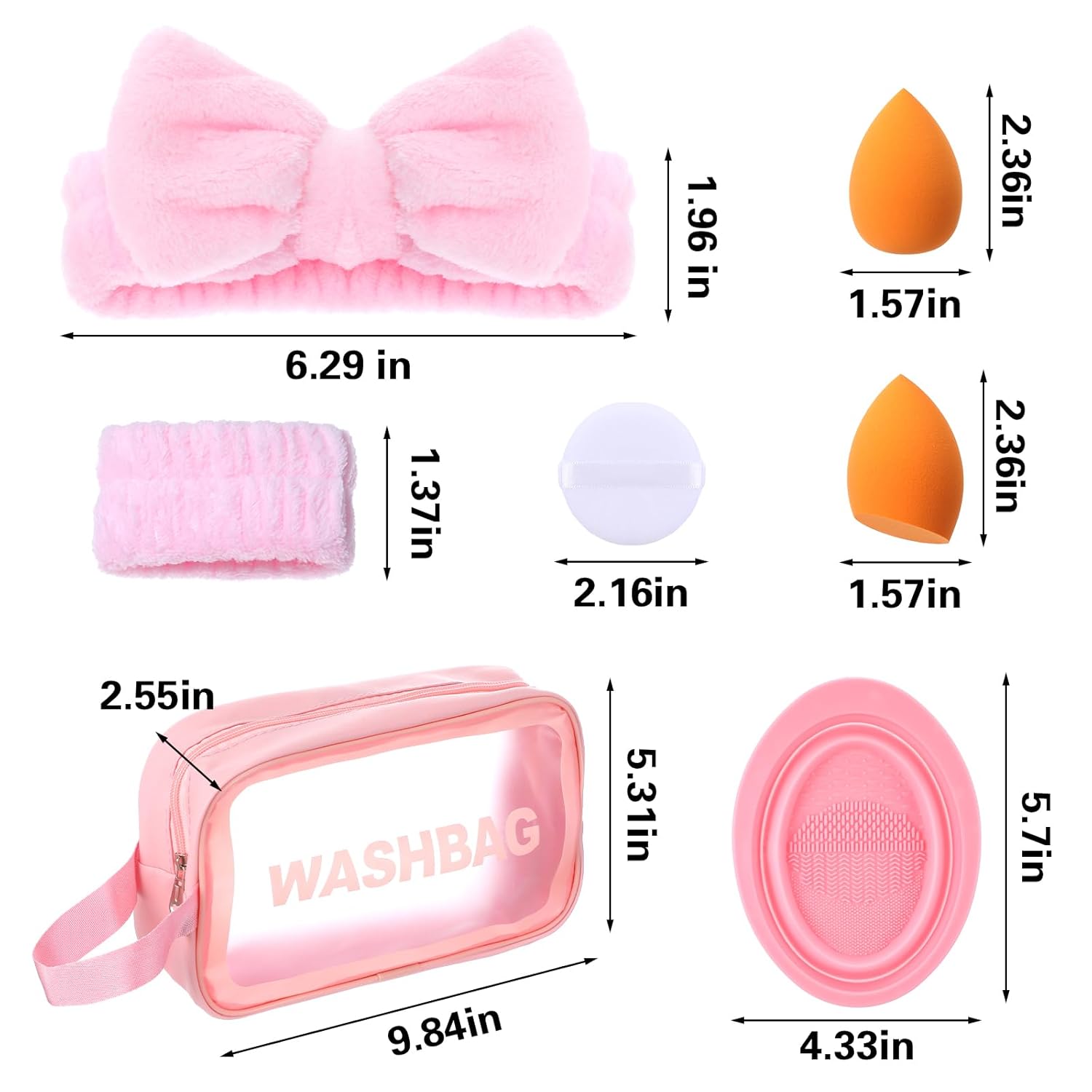 20-Piece Pink Multi-functional Makeup Brush Set Foundation Application Tool Kit - Image 2