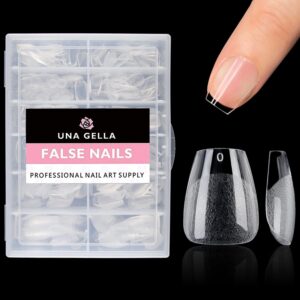 UNA GELLA Extra Short Coffin Nails XS 216pcs Pre-shape Press on Nails Extra Short Coffin Gel TipsFull Cover Acrylic Fake False Nails Extension 12 Sizes Gelly Tips