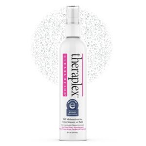 Theraplex Clear Lotion Spray (8 oz) - Natural Jojoba Oil, No Parabens or Preservatives, Noncomedogenic and Hypoallergenic, Dermatologist recommended - National Eczema Association Seal of Acceptance