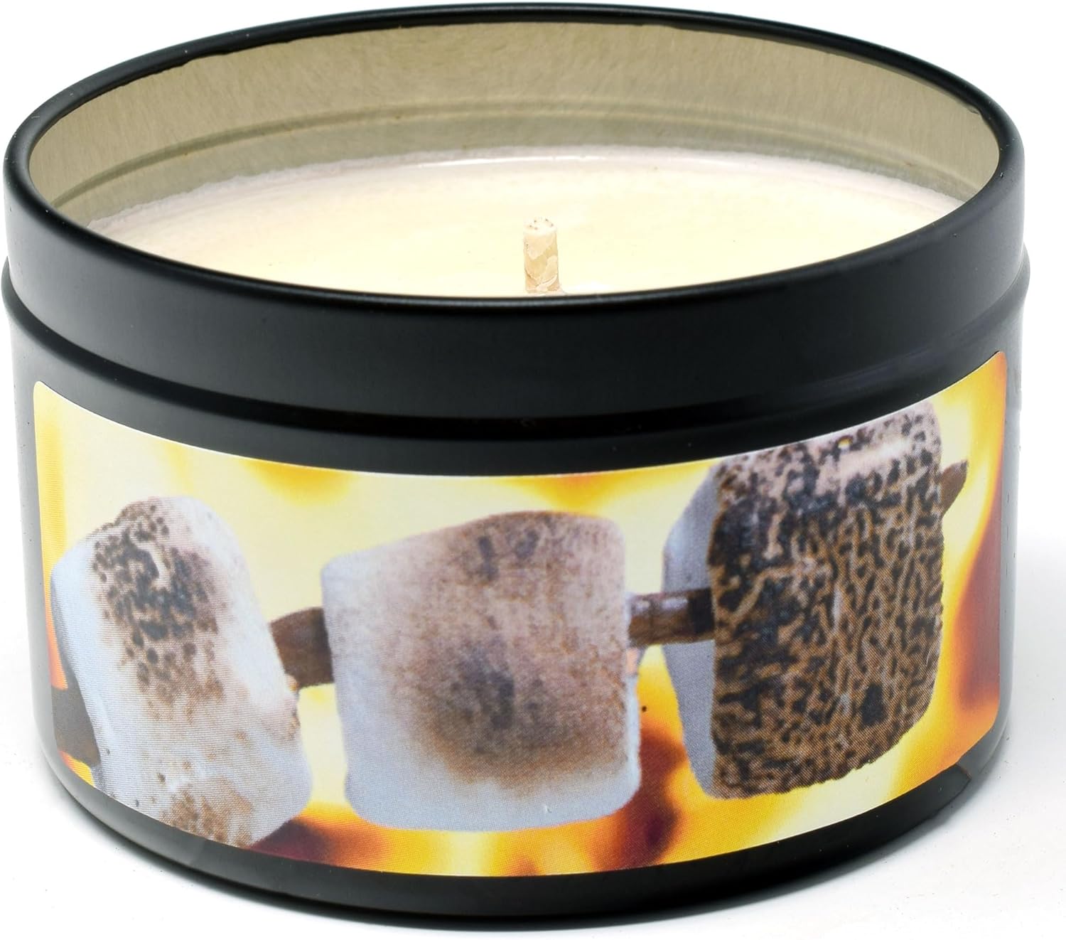 Toasted Marshmallow Candle in 6oz Large Travel Tin - Highly Scented Soy Wax - Image 2