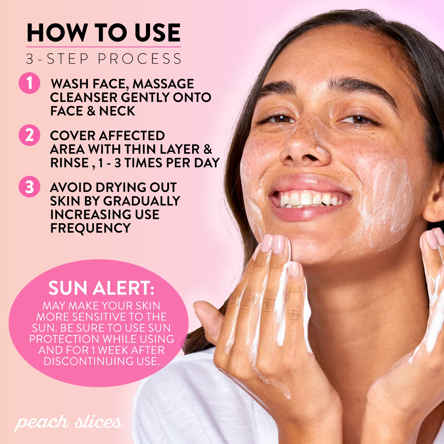 Peach Slices Acne Clarifying Cleanser 4 oz with 2% Salicylic Acid - Image 5