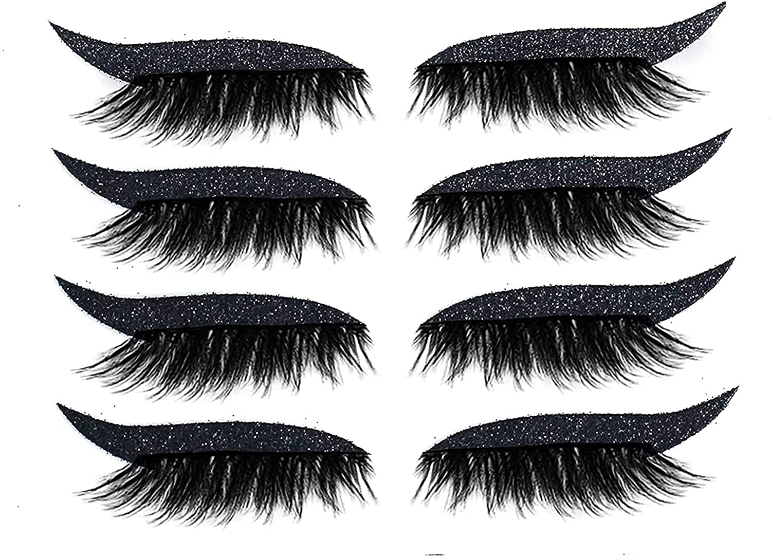 Reusable Waterproof Eyeliner and Eyelash Stickers 12 Pairs 3 Styles Eye Makeup Templates - Image 2