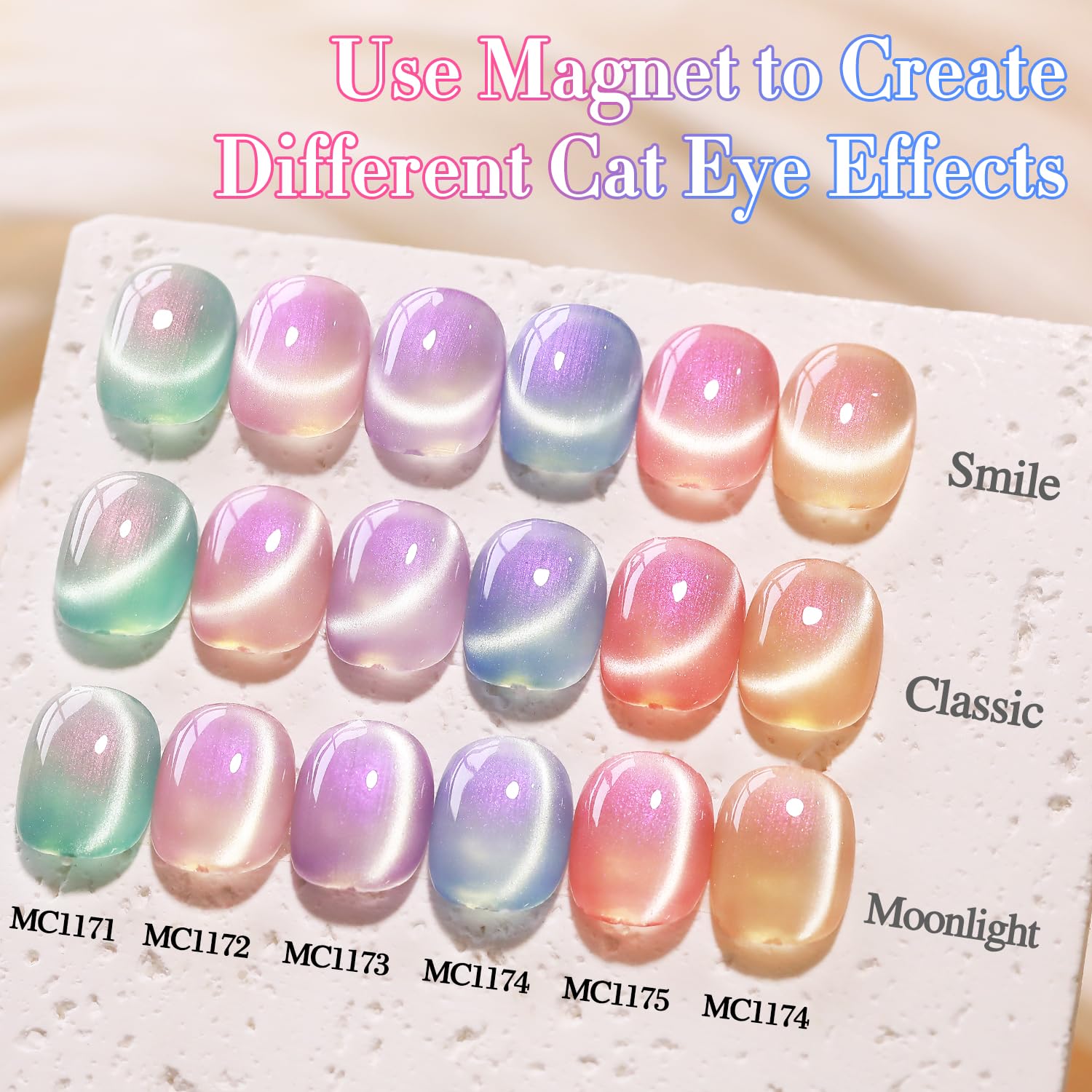 Double Rhythm 6-Piece Holographic Glitter Gel Nail Polish Set 0.5 Oz Mermaid Pink Rose - Image 8