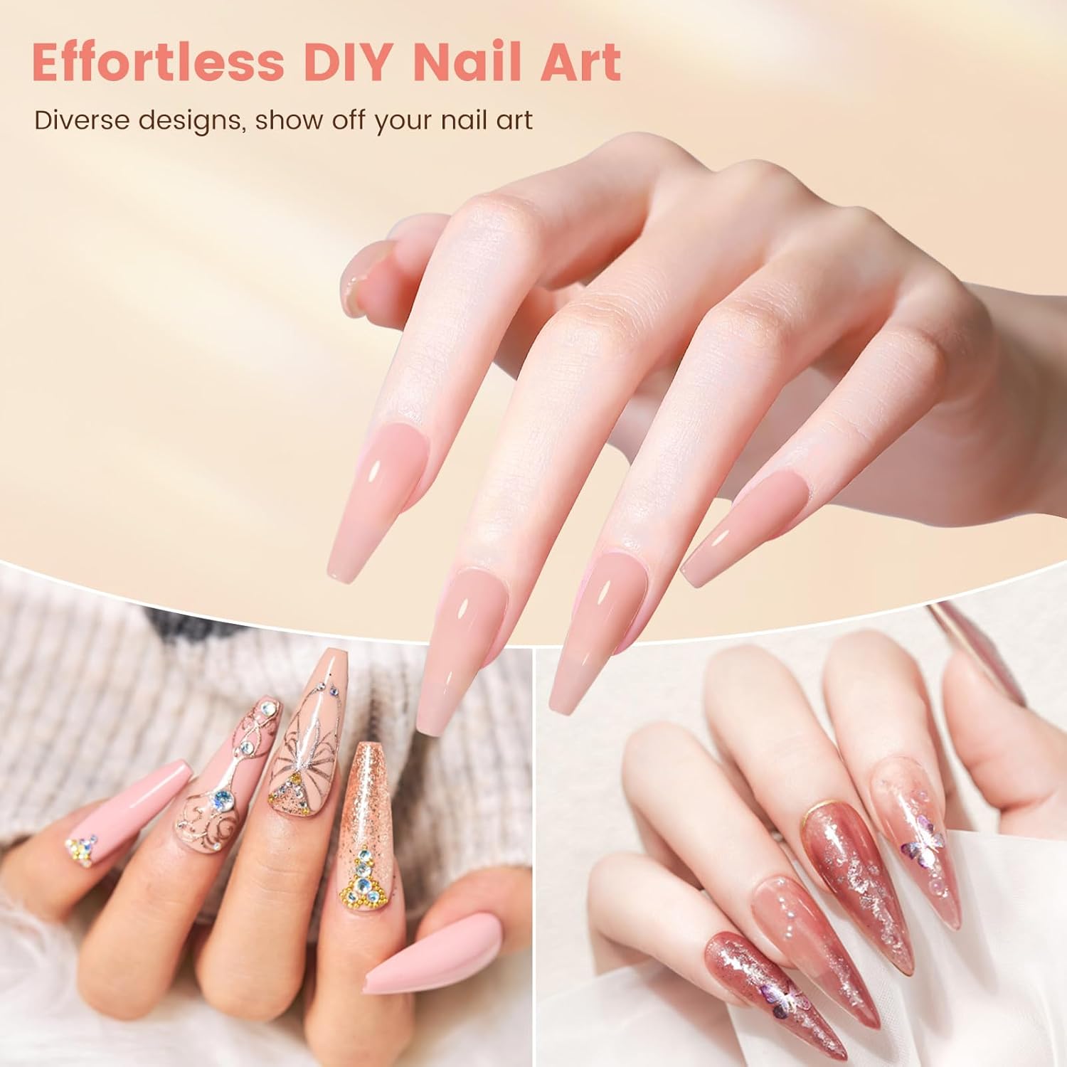 Beginner Acrylic Nail Kit with UV Lamp, 1oz Liquid, Electric Drill, and Practice Hand - Image 8