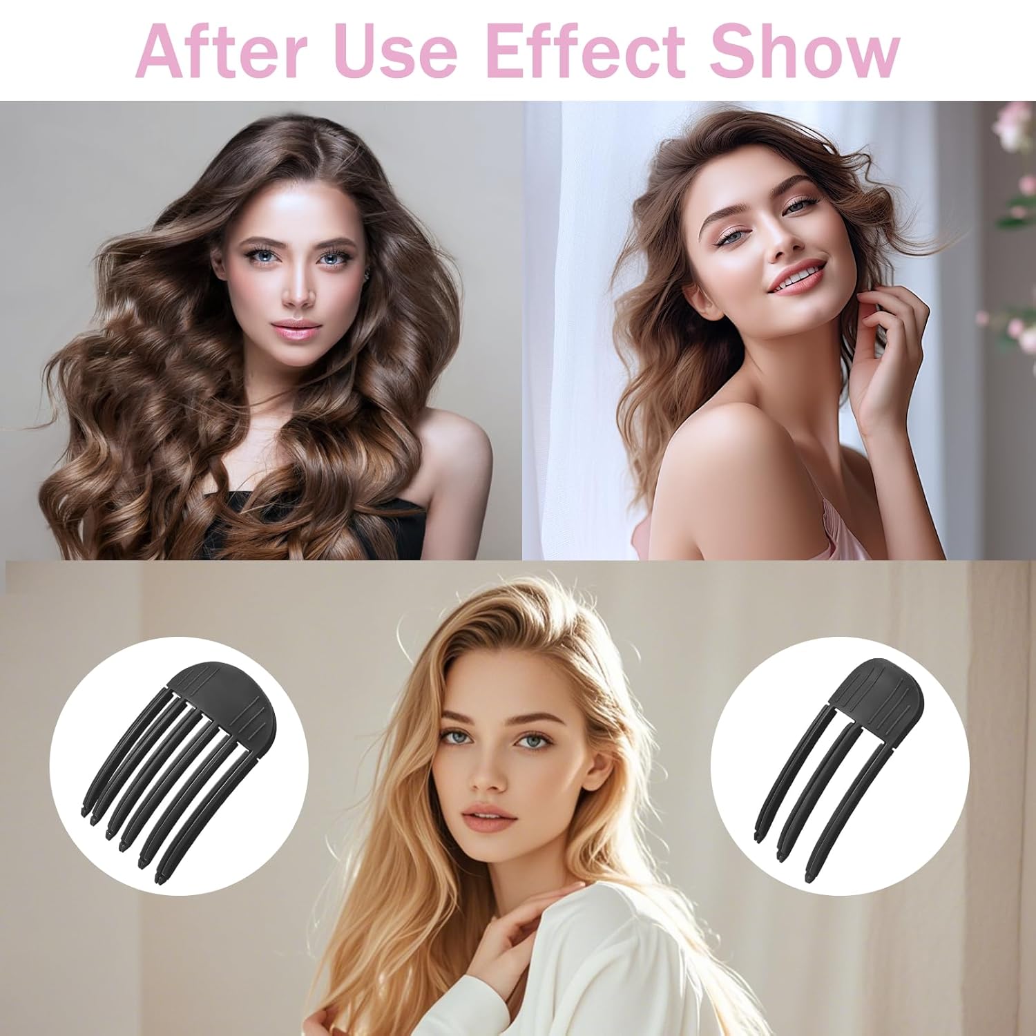 Black Wind Shaping Styling Comb and Hair Volume Clip for Fluffy Bangs and Roots - Image 7