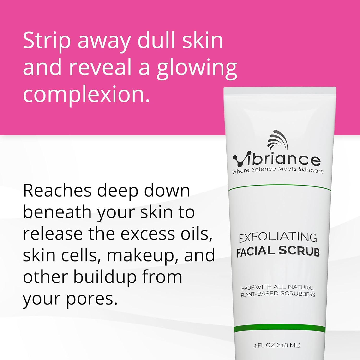 Vibriance Ultra-Gentle 4 fl oz Face Scrub Exfoliating Wash Natural Ingredients All Skin Types - Image 2