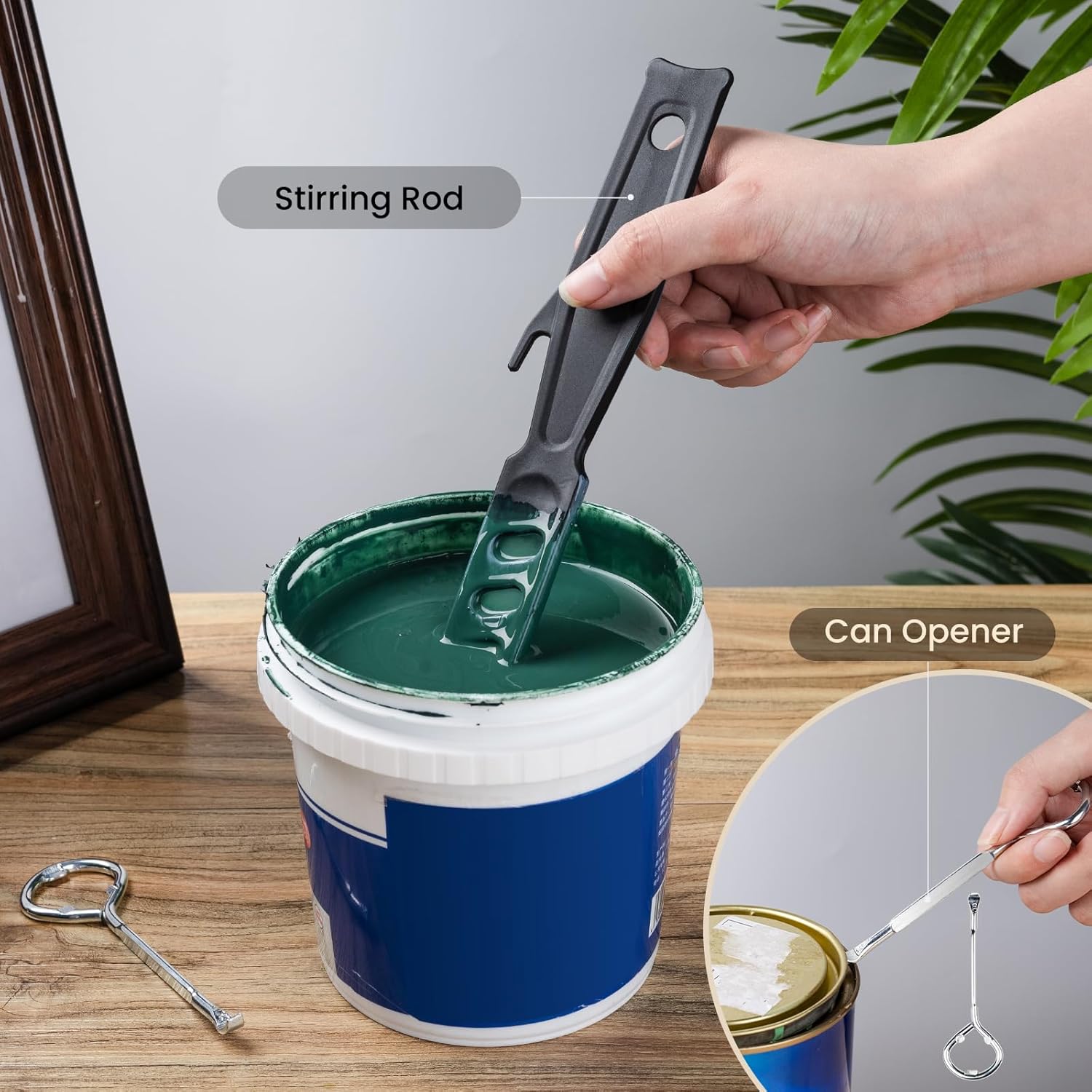 Mister Rui 18 Piece Paint Roller Kit 4-Inch and 9-Inch Rollers Tray Brush - Image 7