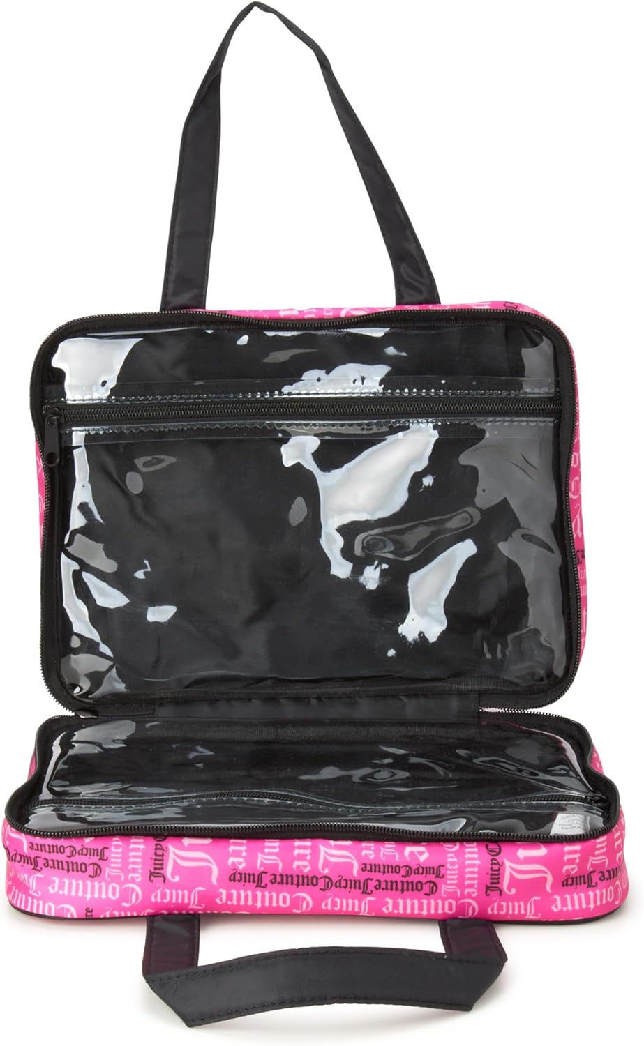 Juicy Couture Fuchsia Black Hanging Travel Makeup and Toiletry Organizer Bag One Size - Image 4
