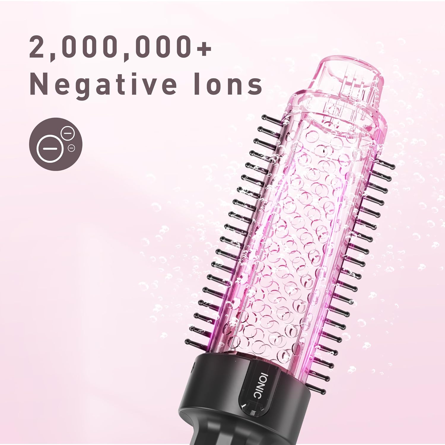 1.5 Inch Thermal Curling Brush with Fast Heating, 5 Temp Settings, Negative Ion Technology, Rose Gold - Image 7