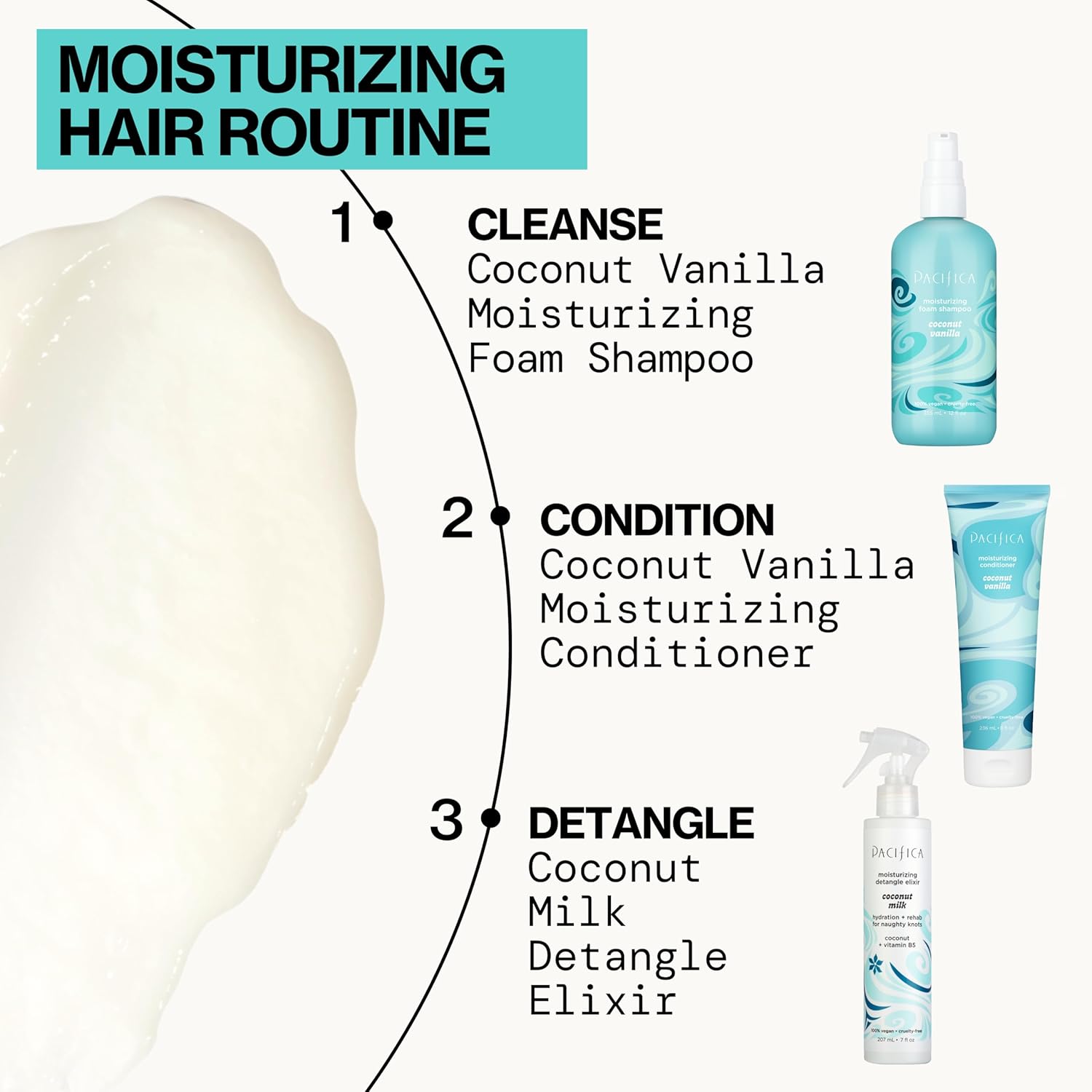 Pacifica Coconut Vanilla 8 fl oz Vegan Hair Conditioner for Dry Damaged Hair - Image 14
