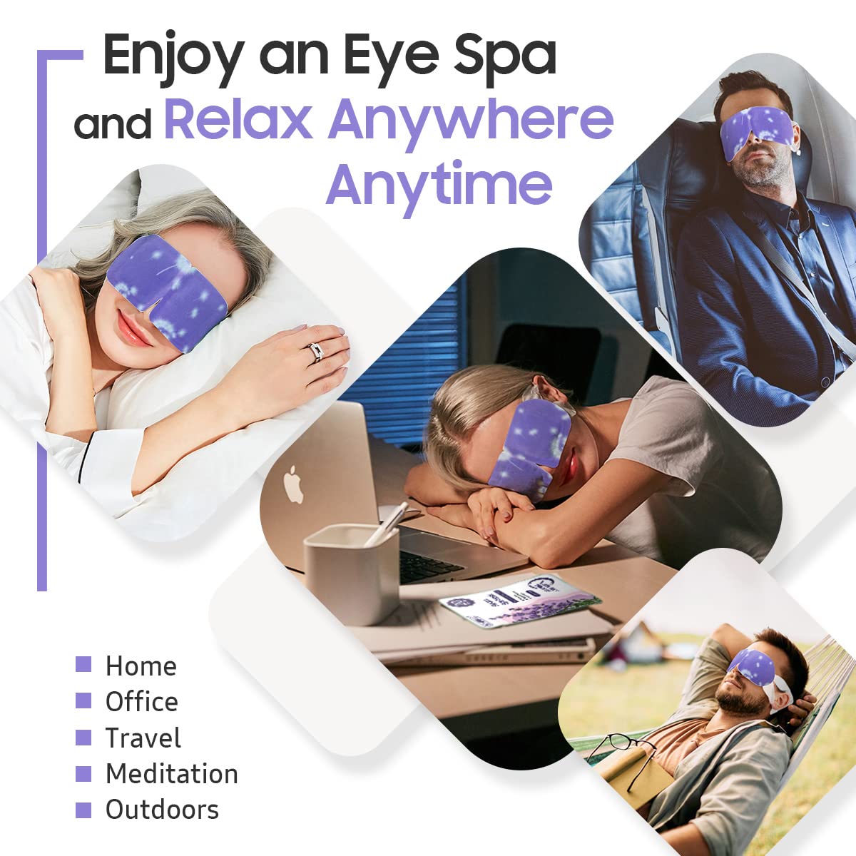 10 Pack Self-Heating Disposable Steam Eye Masks for Ultimate Relaxation and Sleep - Image 6
