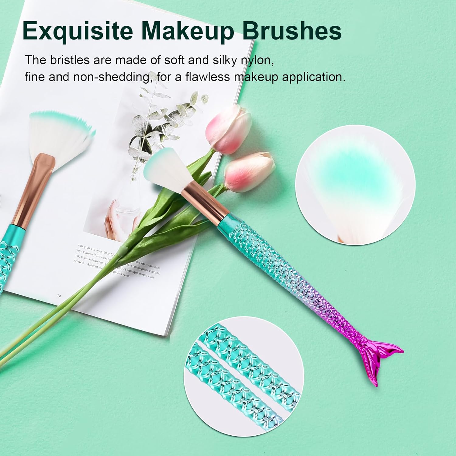 NICEMOVIC 20-Piece Princess Makeup Brush Set for Girls, Cute Gift for Young Artists - Image 3