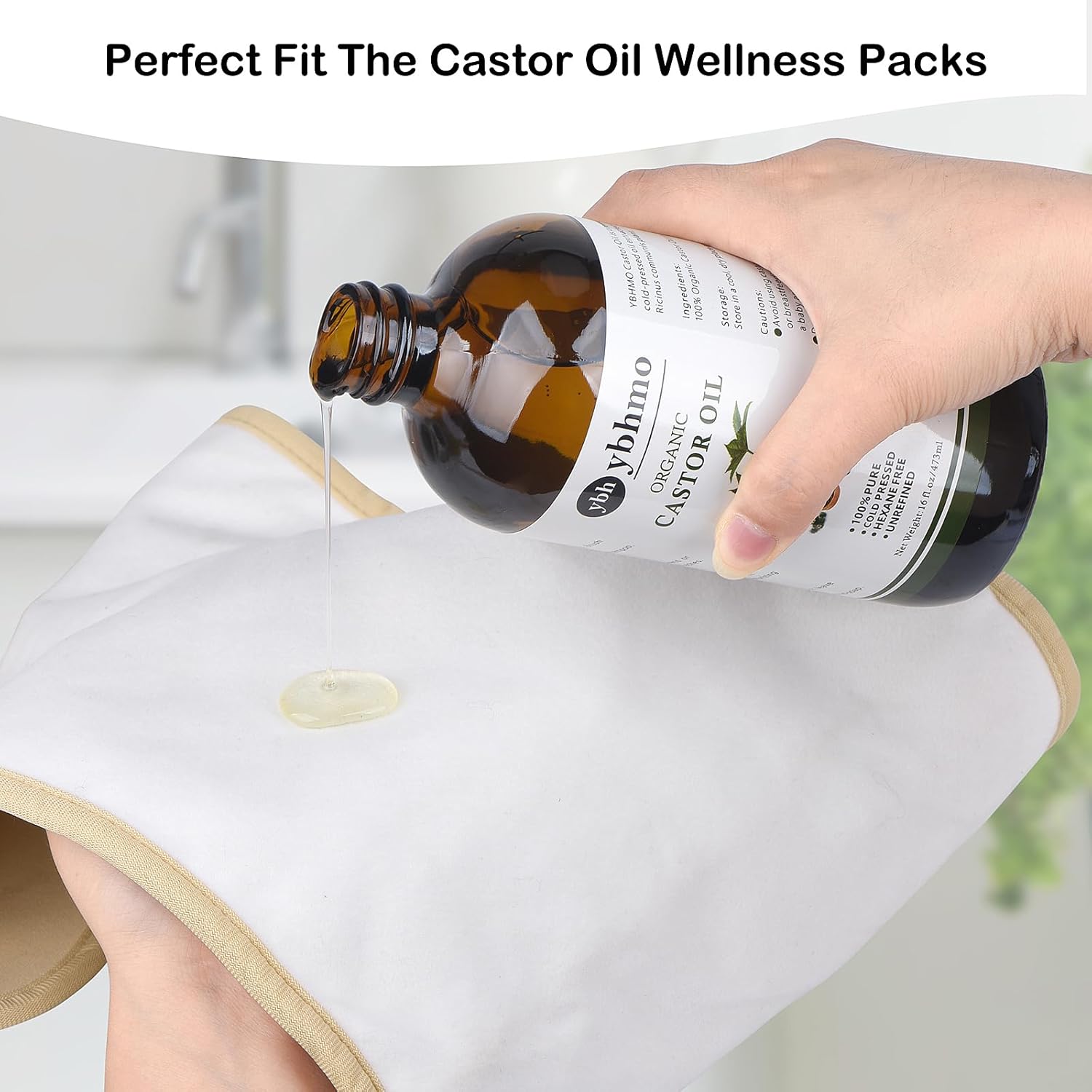 16 Fl Oz Organic Cold Pressed Castor Oil, 100% Pure Hexane Free for Hair Growth and Skin - Image 6