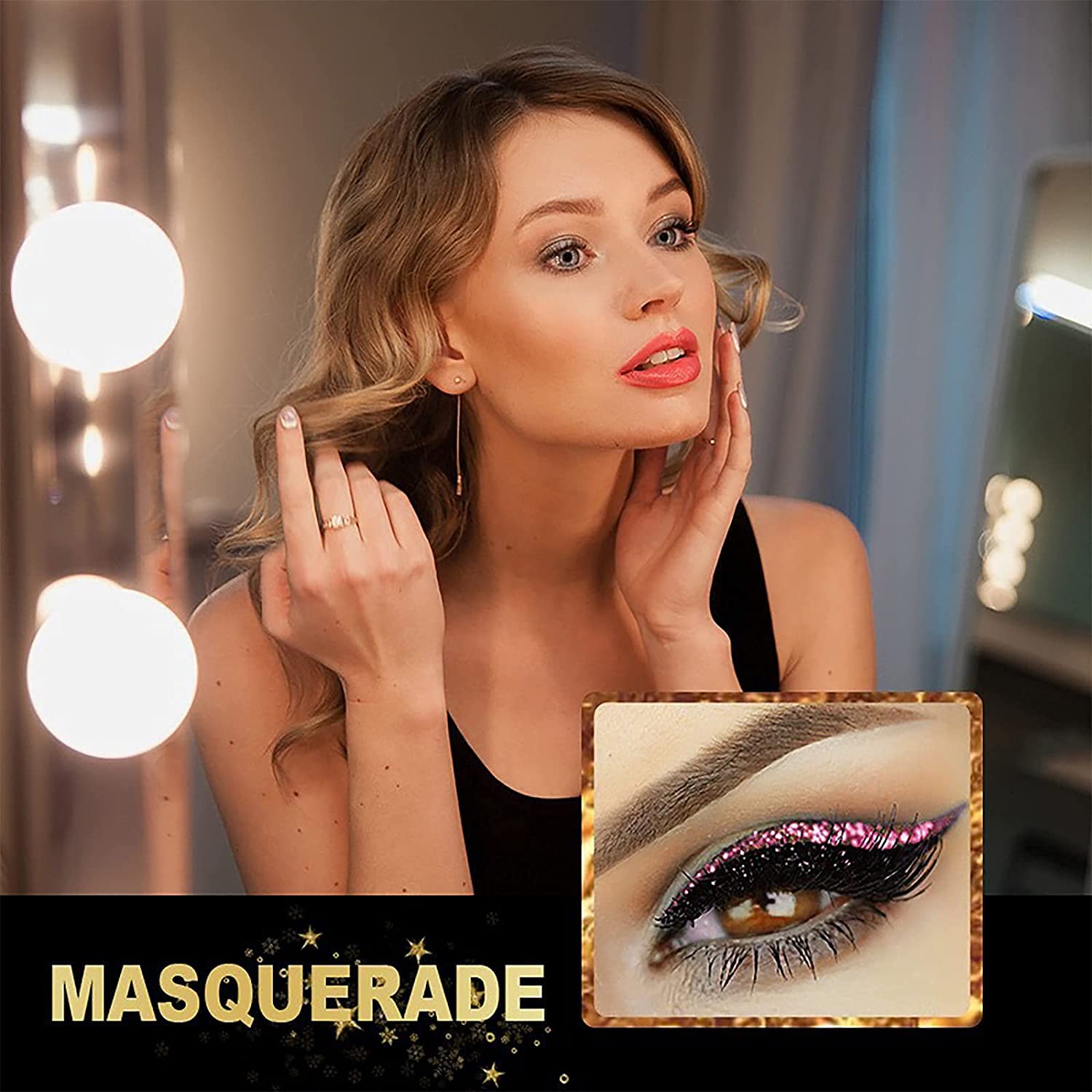 Reusable Waterproof Eyeliner and Eyelash Stickers 12 Pairs 3 Styles Eye Makeup Templates - Image 4
