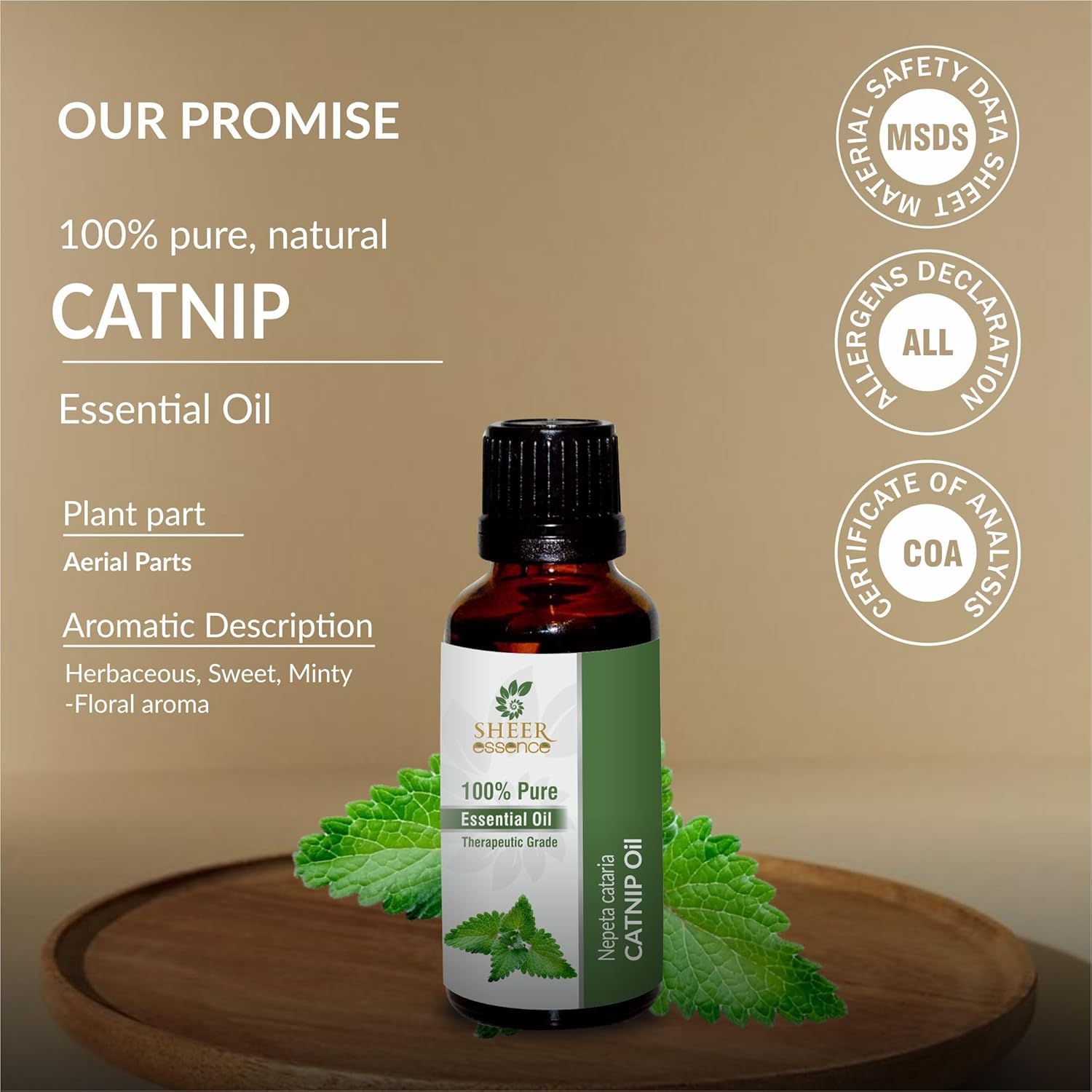 4oz 100% Pure Natural Therapeutic Grade Catnip Essential Oil with Glass Dropper - Image 3