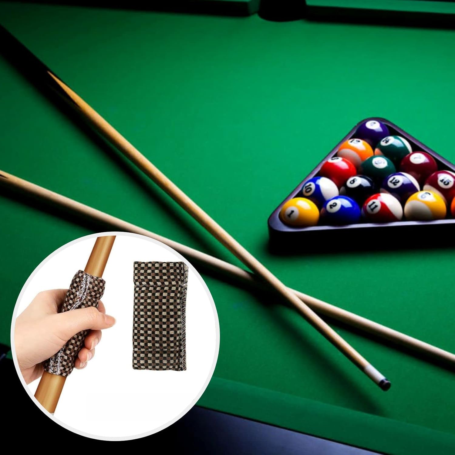 7-Piece Deluxe Pool Table Maintenance Kit with 2 Brushes, Cue Cloth, 12 Chalk Cubes, and 20 Accessories - Image 7