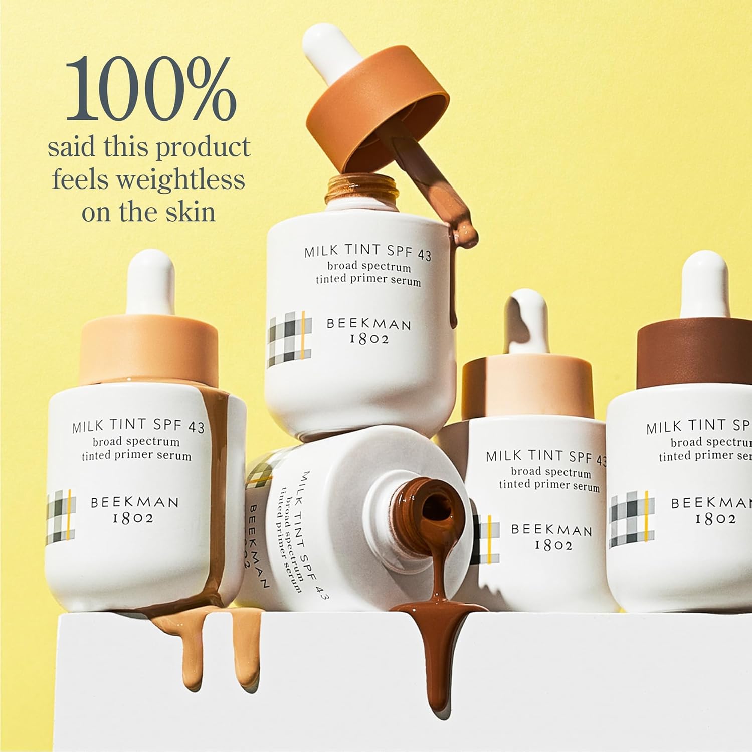 Beekman 1802 Milk Tint Face Primer SPF 43 Light 1 oz Oxybenzone Free Tinted Moisturizer - Image 7
