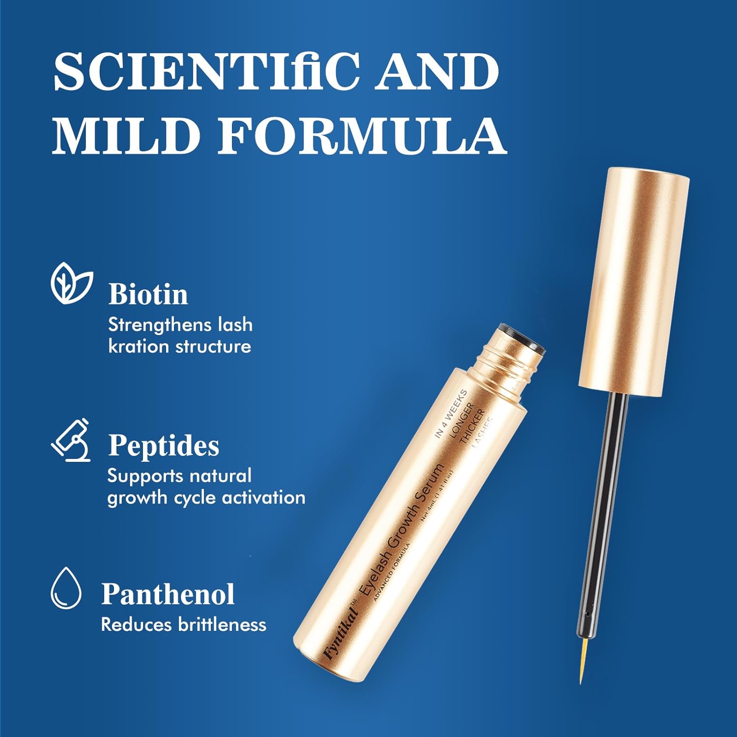4mL Eyelash Growth Serum with Biotin and Peptides for Thicker Longer Lashes - Image 6