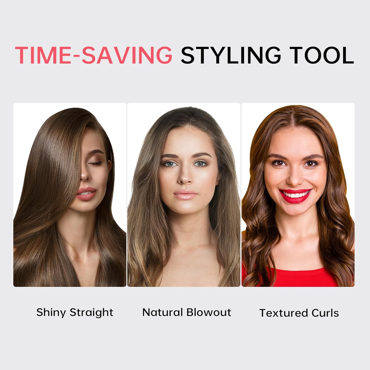 Cordless Hair Straightener Brush Metallic Grey 9 Temp Settings 9600mAh Battery Mini Travel - Image 9