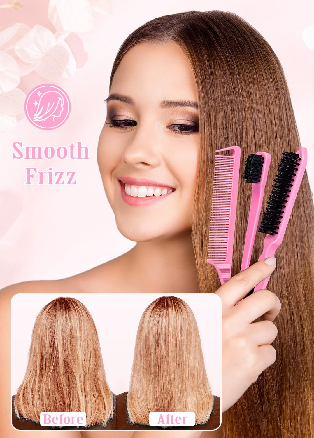 Flyaway Hair Wax Stick and Brush Set for Sleek Ponytails and Updos - Image 3