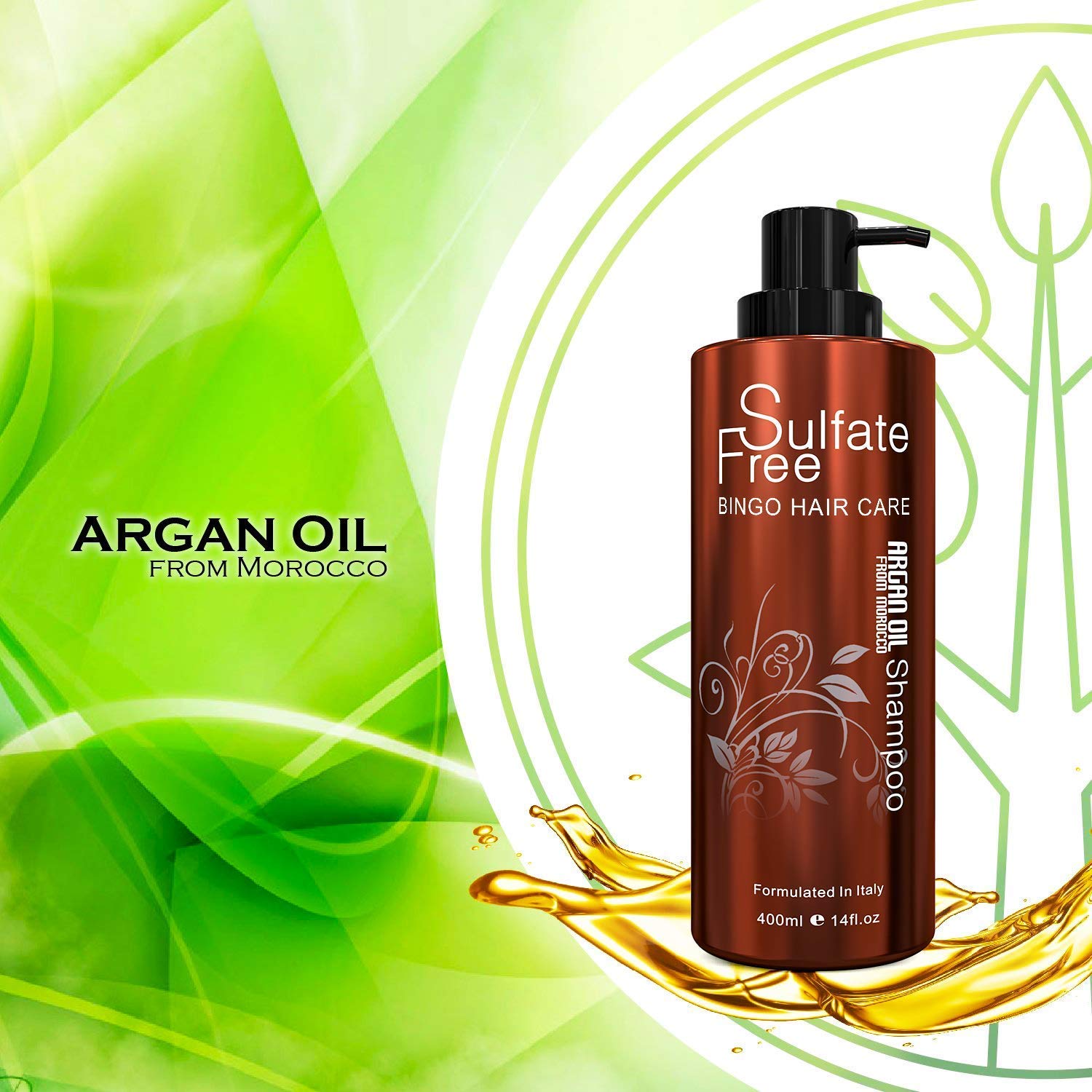 Moroccan Argan Oil Shampoo and Conditioner Set 24 Fl Oz All Hair Types Sulfate Free - Image 5