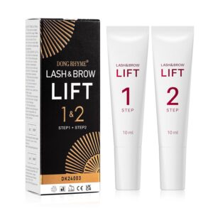 Lash Lift Kit - Eyelash Lift Lotion, DONG RHYME Brow Lamination and Lash Perm Solution for Curling Lashes to Get Supermodel Eyes, Long-Lasting and Easy to Use at Home Multipurpose Lash Perm Kit