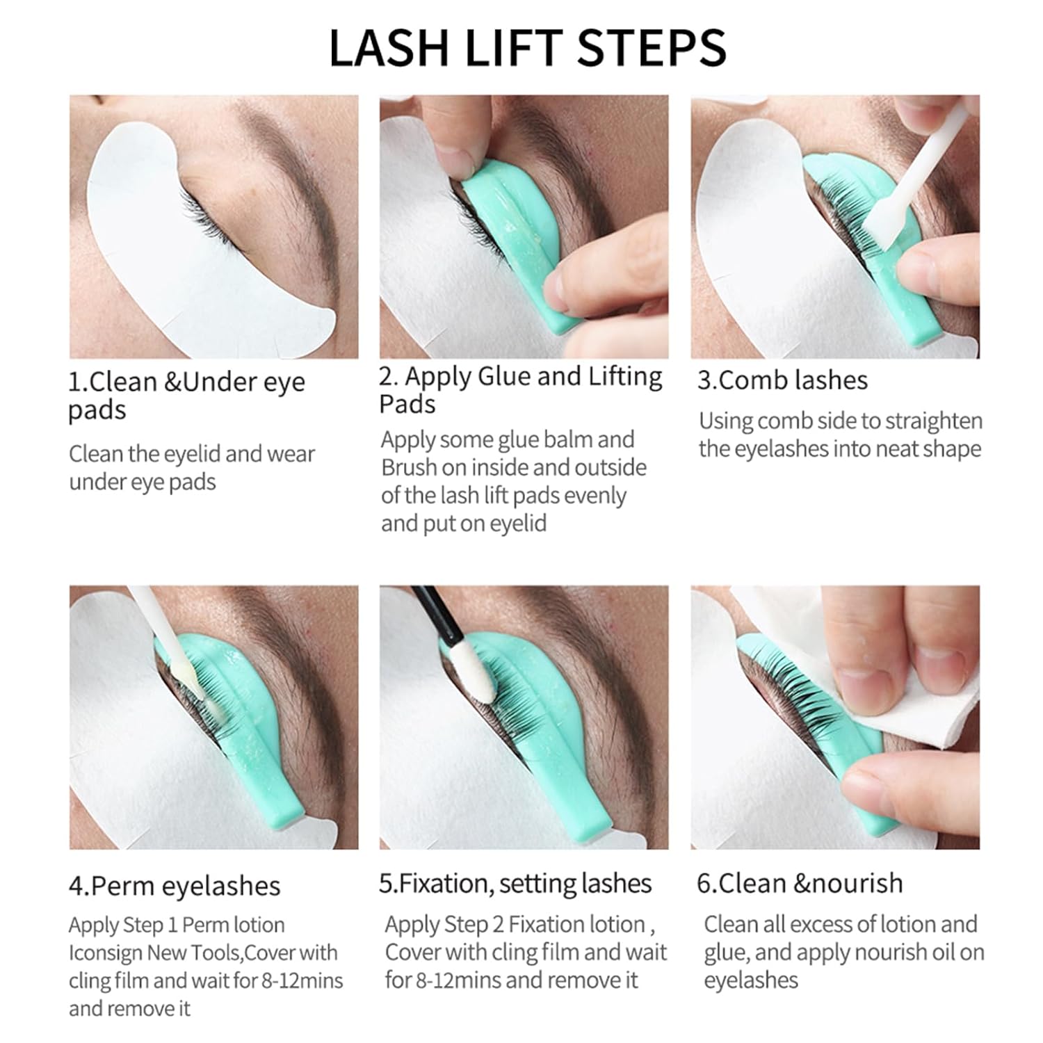 Home Eyelash Perm Kit with Brow Lamination Solution 6 Piece Set - Image 8