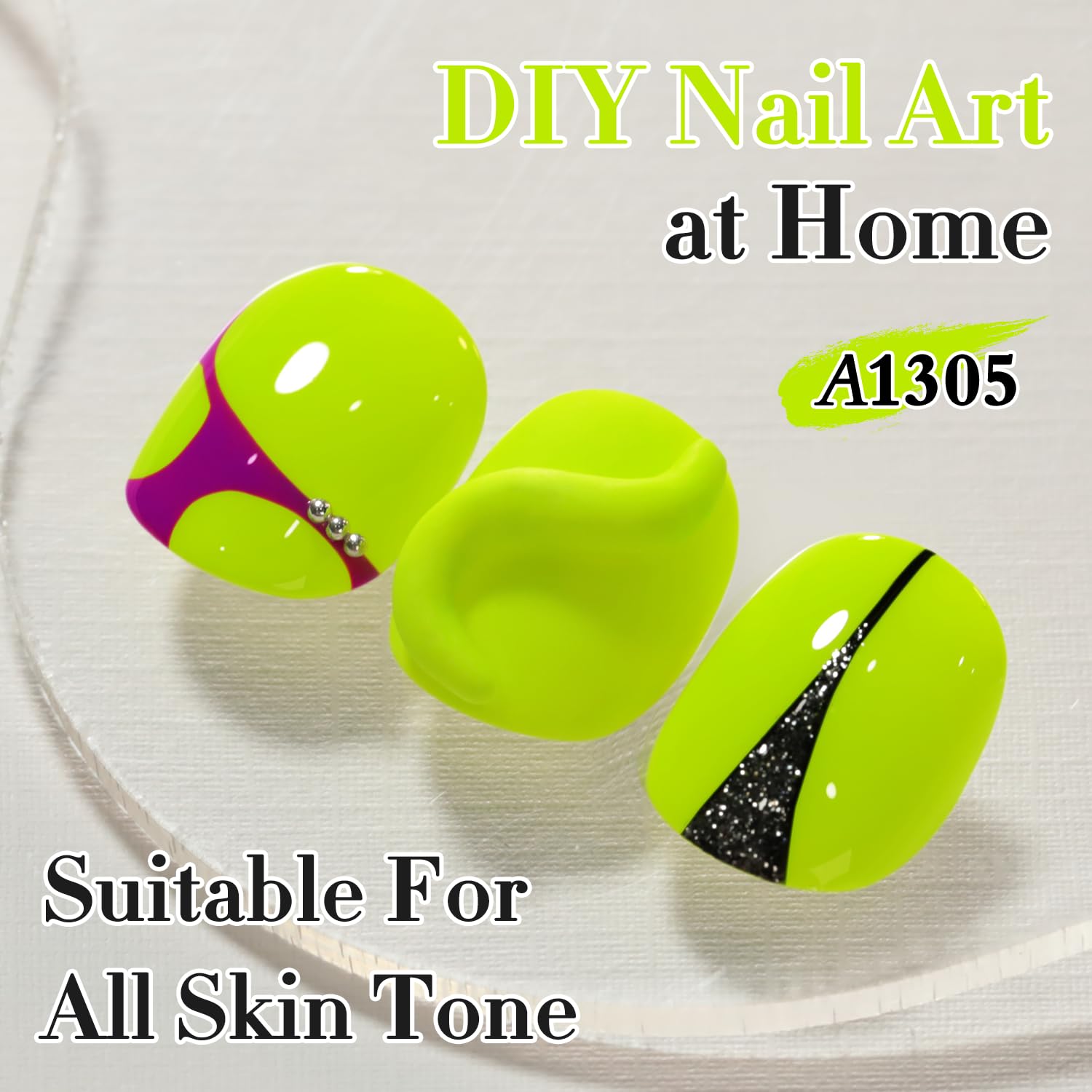 Double Rhythm 0.50 OZ Neon Green Hema-Free Gel Nail Polish 15 ML - Image 2