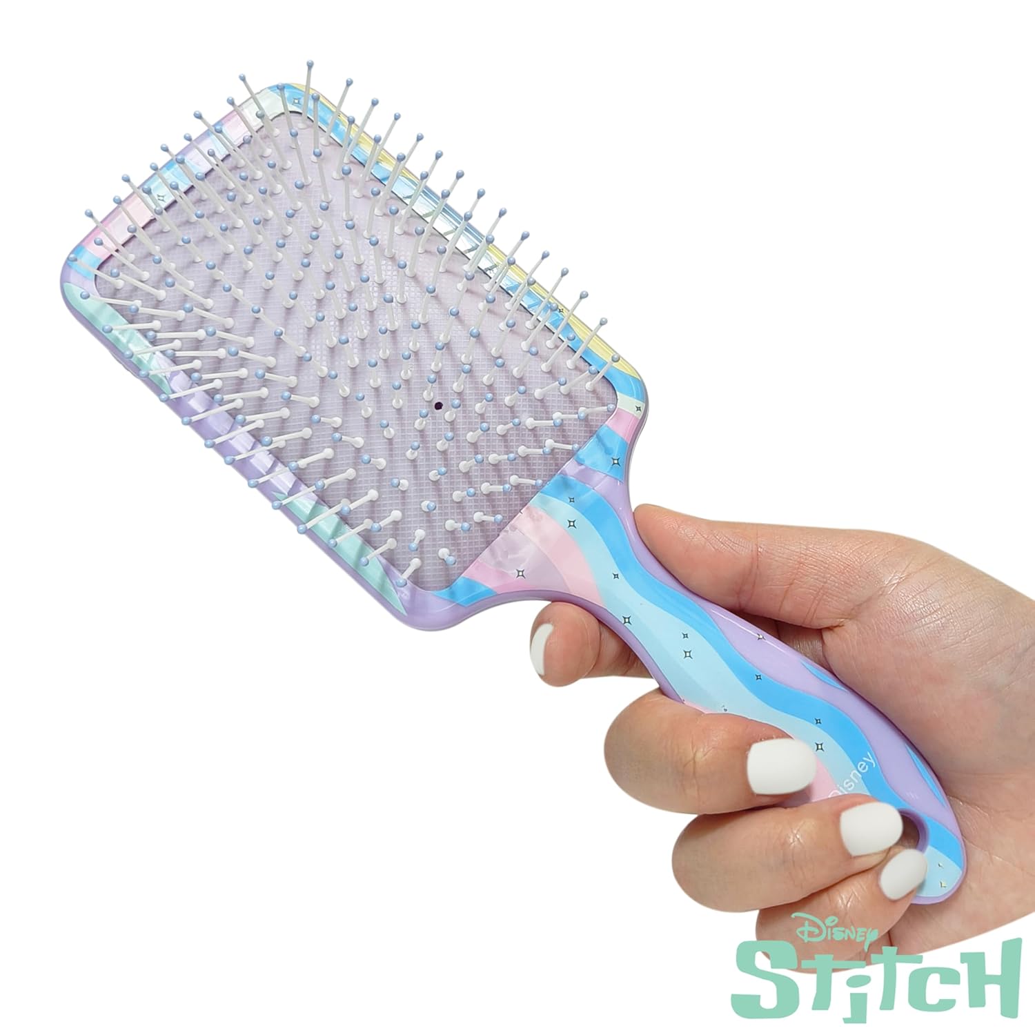LUV HER Lilo & Stitch Kids' Detangling Hair Brush Age 3+, Pink, Gentle for All Hair Types - Image 3