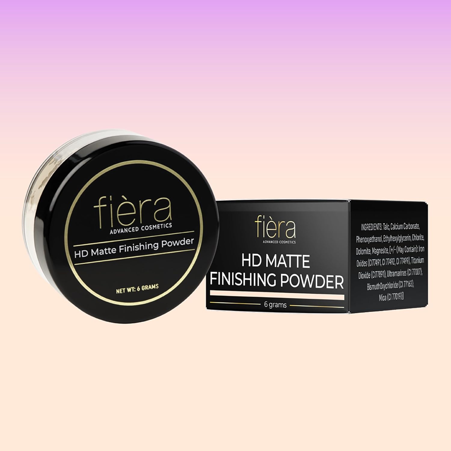 Fièra HD Matte Finishing Powder 0.2 OZ, Smooth Matte Finish, Oil Absorbing, Blurs Imperfections - Image 2