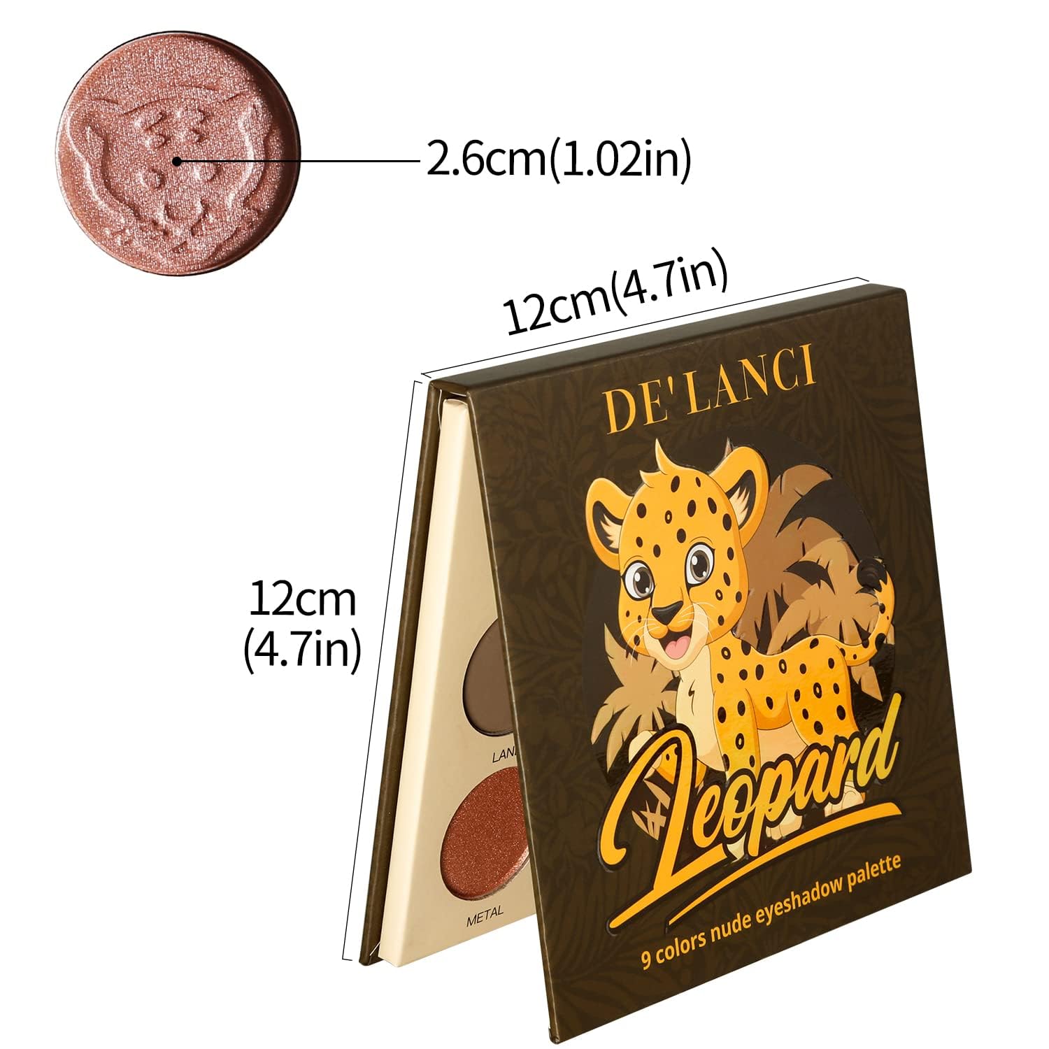 La Catrina 9 Color Matte Eyeshadow Palette Black Gold Vegan Makeup - Image 6