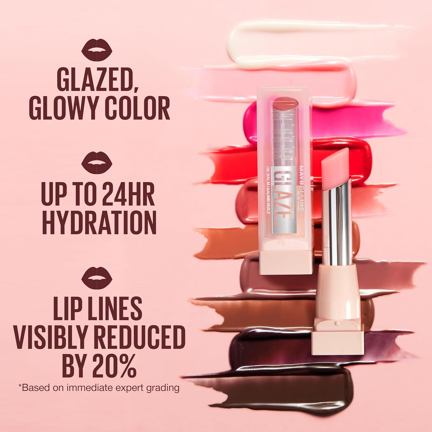 Maybelline Lifter Glaze Oil Balm Hydrating Lip Treatment Hyaluronic Acid Clear Crave 0.15 oz - Image 3