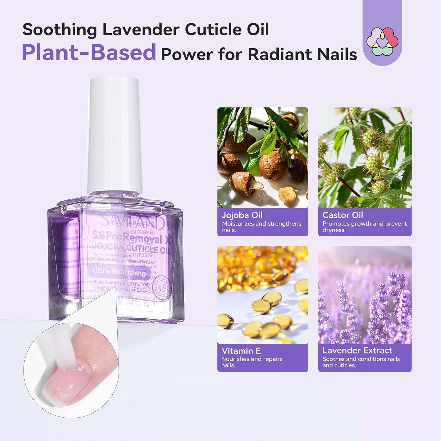 SAVILAND SSPro X Dip Powder Remover Kit with Cuticle Oil Nail File Gentle Home Use - Image 6