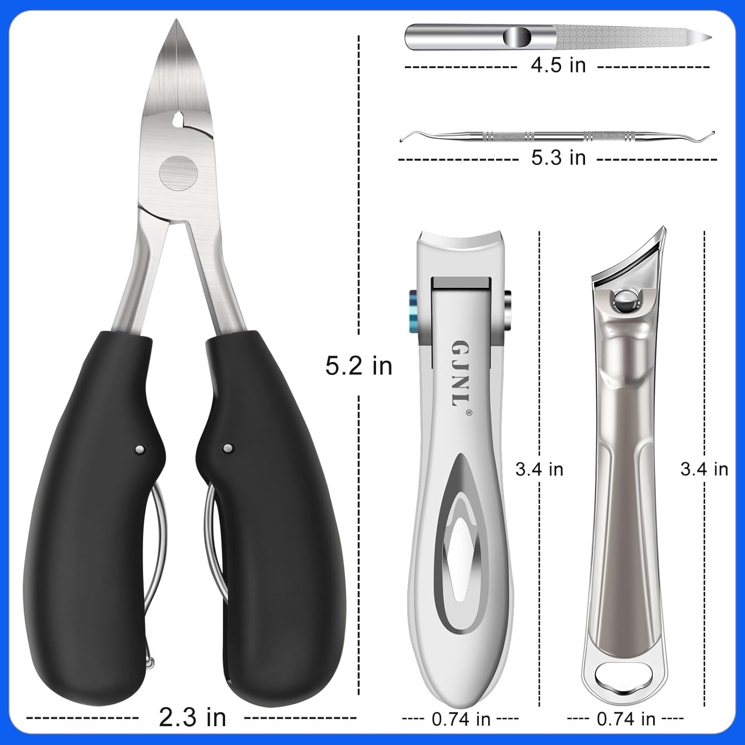 Extra Long Handle Heavy Duty Toenail Clippers for Thick Nails Curved Blade Senior Friendly - Image 6