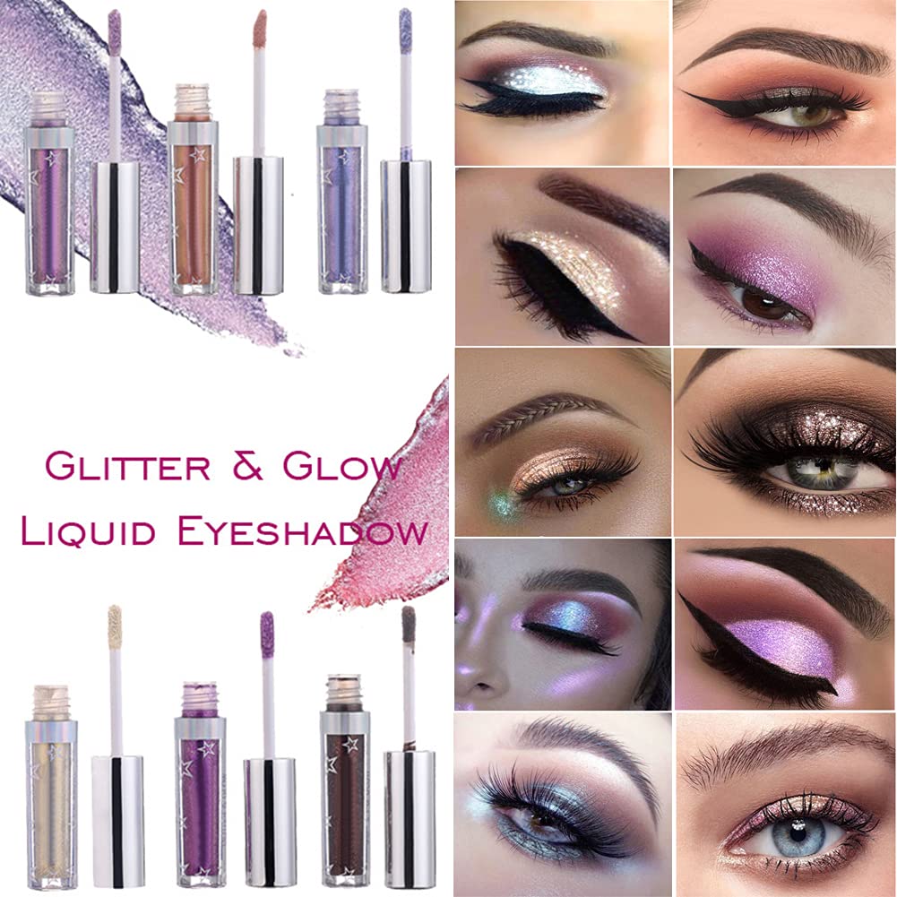 12 Color Waterproof Shimmer Glitter Liquid Eyeshadow Set for Party Makeup - Image 6