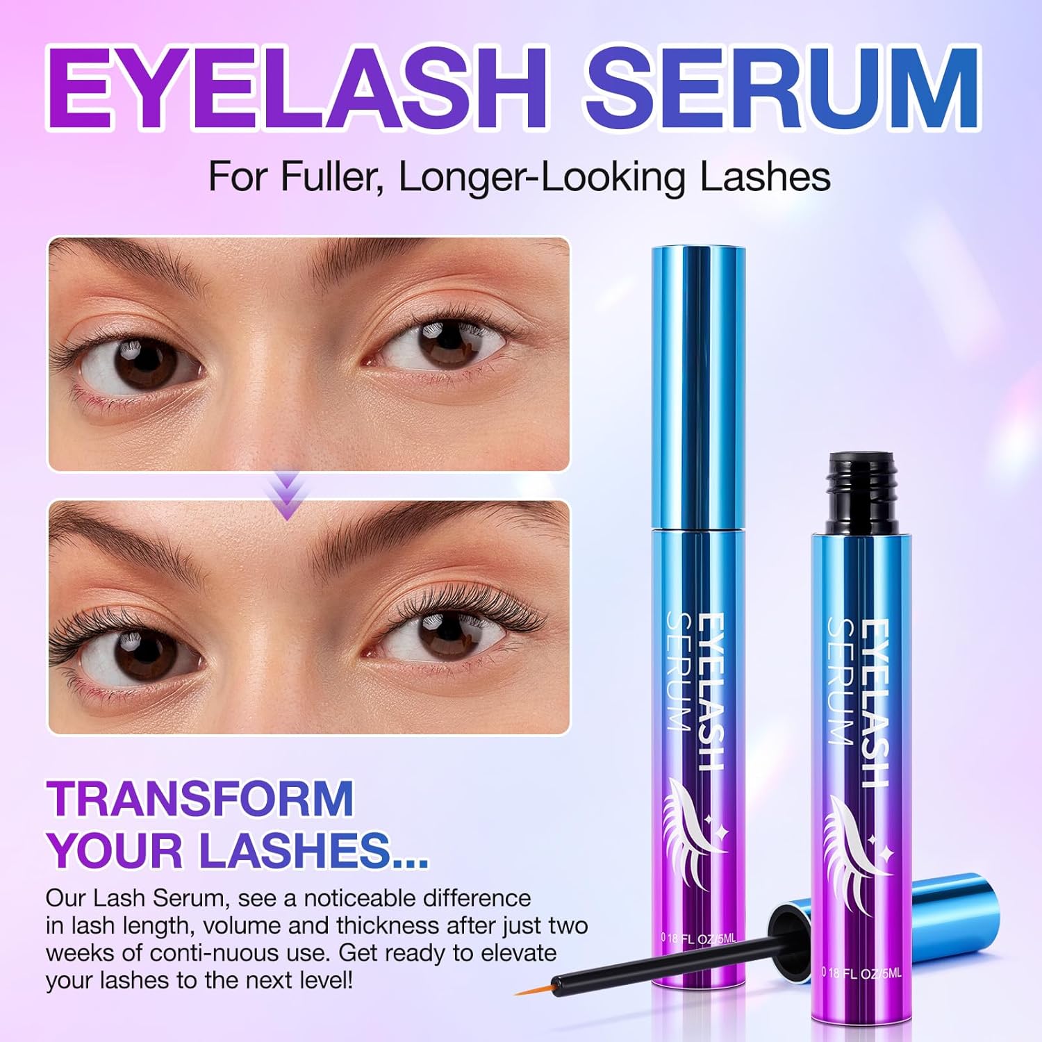 Nourishing Lash Serum 5ml for Thicker, Longer, and Fuller Eyelash Growth - Image 2
