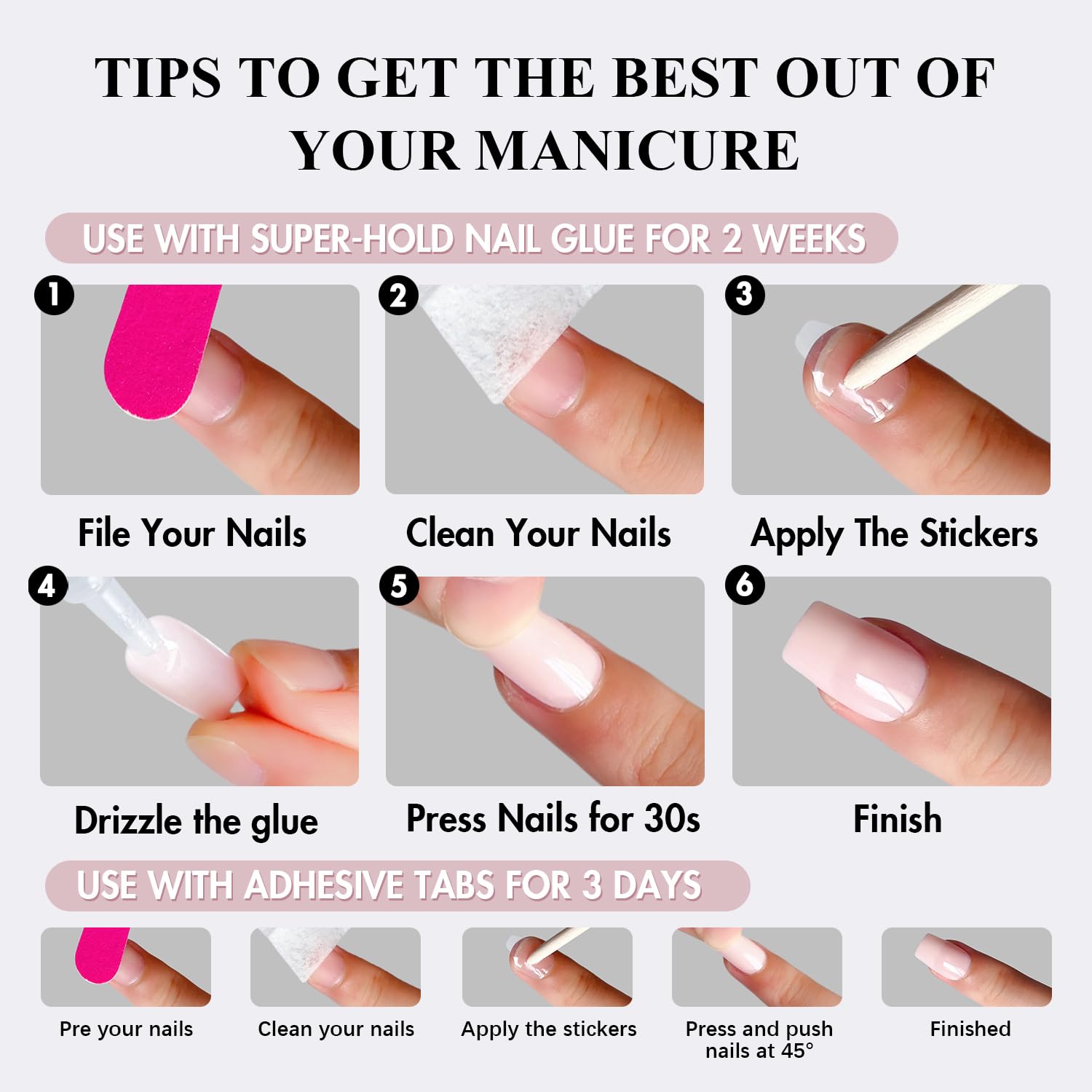 Coral Press On Almond Stiletto Medium Opaque Peach Fake Nails 24 Pcs Reusable - Image 6
