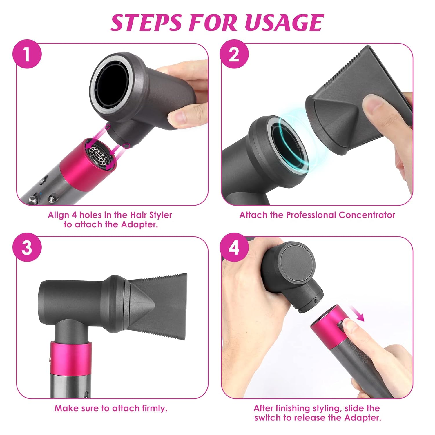 Dyson Airwrap Styler Concentrator and Adapter Kit with Hair Dryer Holder - Image 2