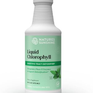 Nature's Sunshine Liquid Chlorophyll - Immunity Support, Detox & Cleanse, Chlorophyll Liquid Drops with Spearmint Oil, Natural Energy Boost, Internal Deodorant - 16 Fl Oz