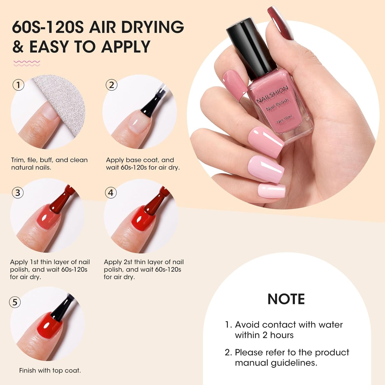 16-Color Fast-Drying Nail Polish Kit with Base, Top Coat & Remover Pads for Women - Image 3