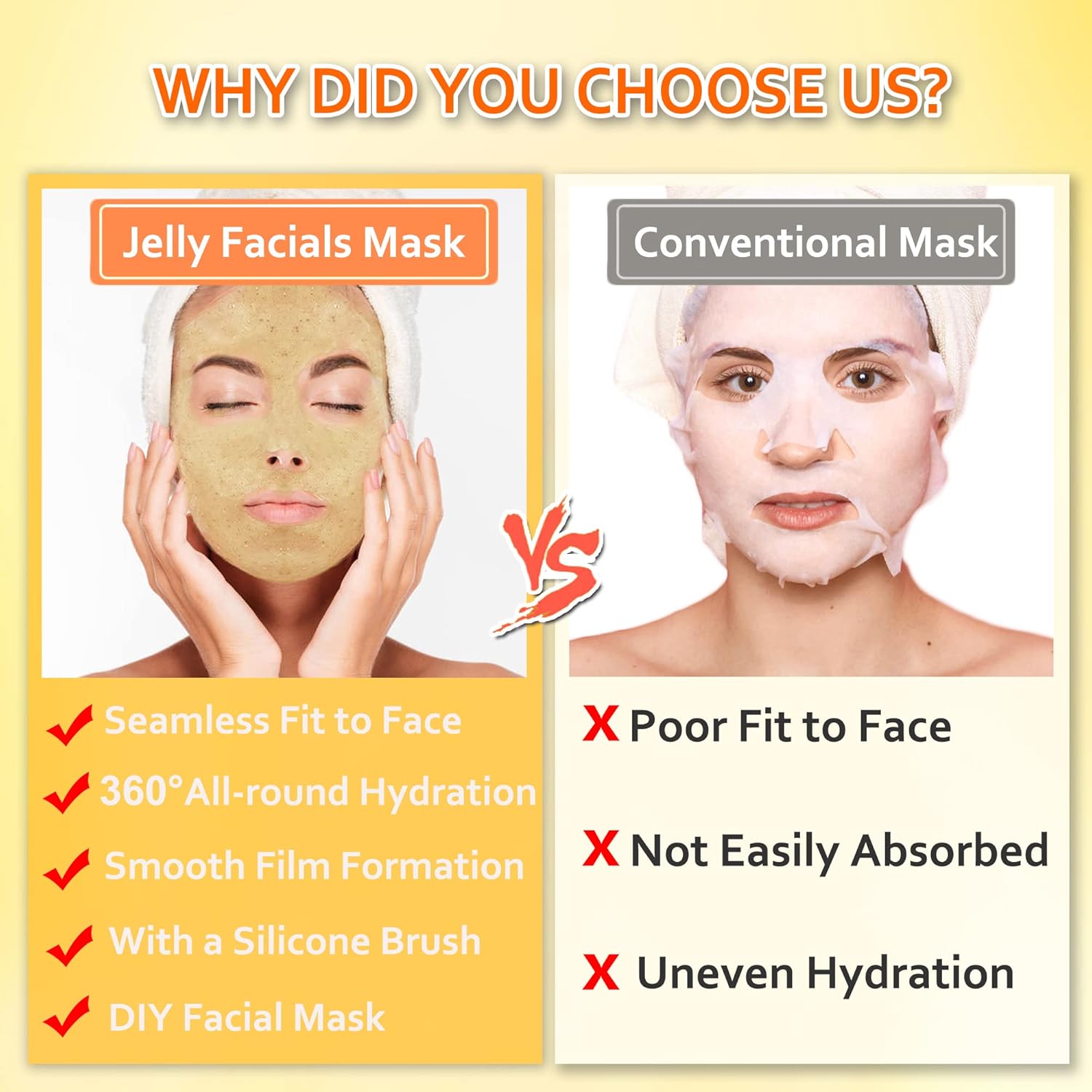 Turmeric Jelly Peel Off Rubber Facial Mask Powder 23 Fl Oz with Silicone Brush Included - Image 4