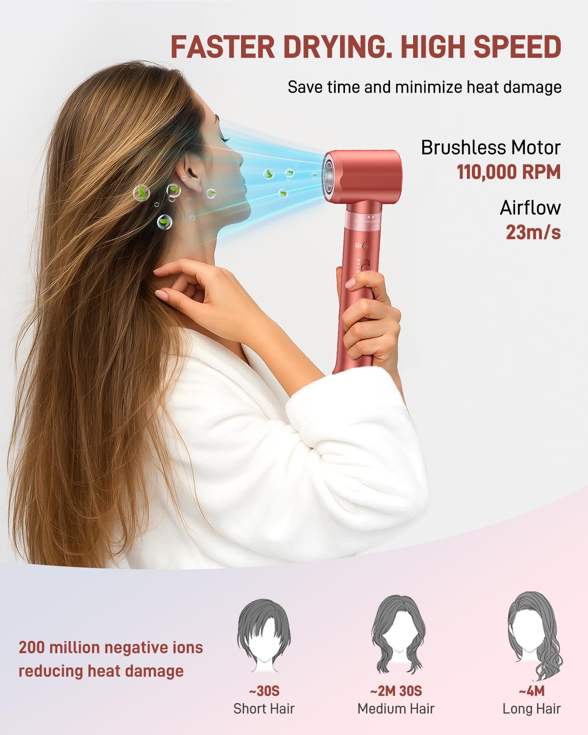 5-in-1 Ionic Hair Dryer Brush and Styler Kit with Travel Bag for Volume, Curls, and Straightening - Image 5