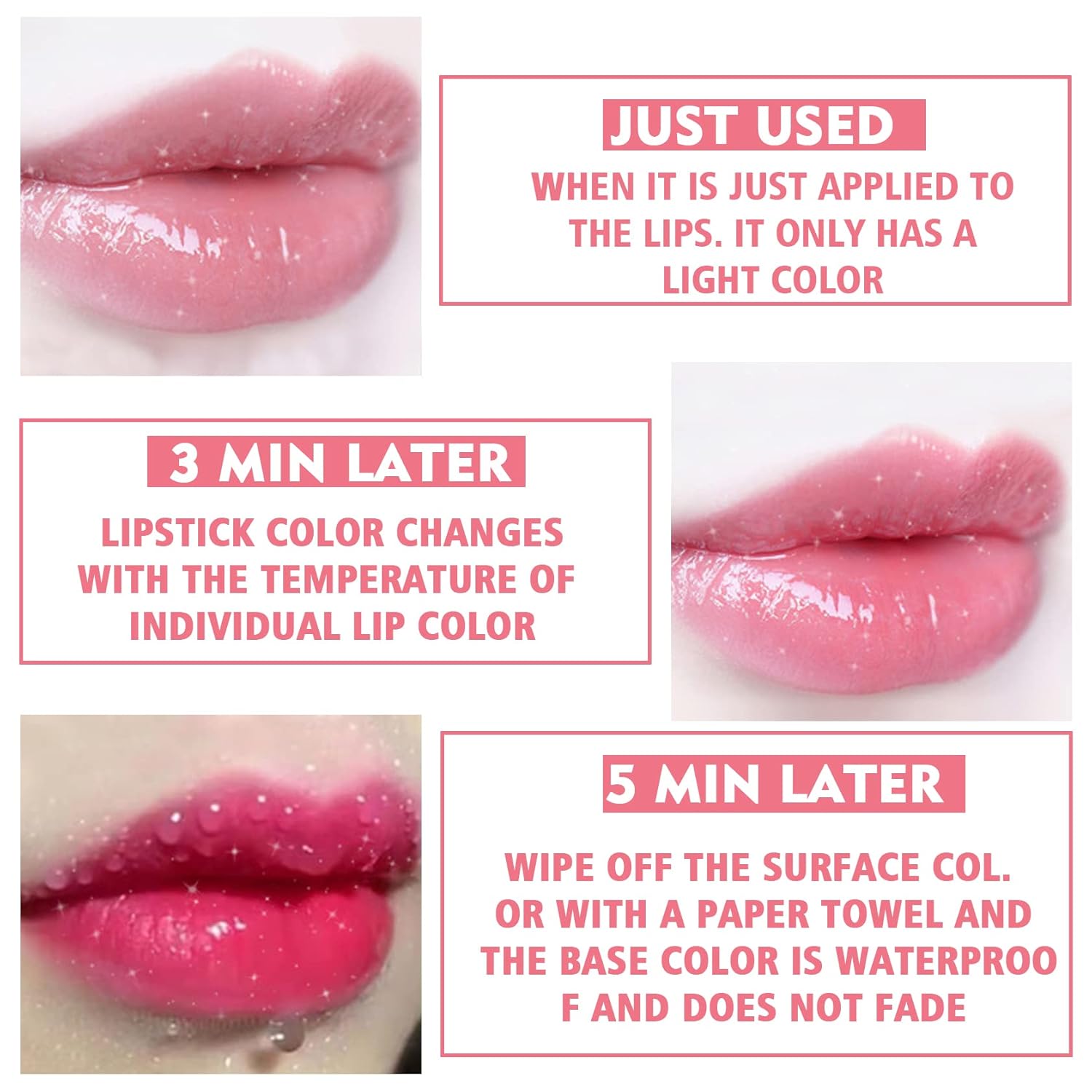 NVLEPTAP Color Changing Matte Lipstick Set, Waterproof, Long Lasting, 6 Piece Kit - Image 6