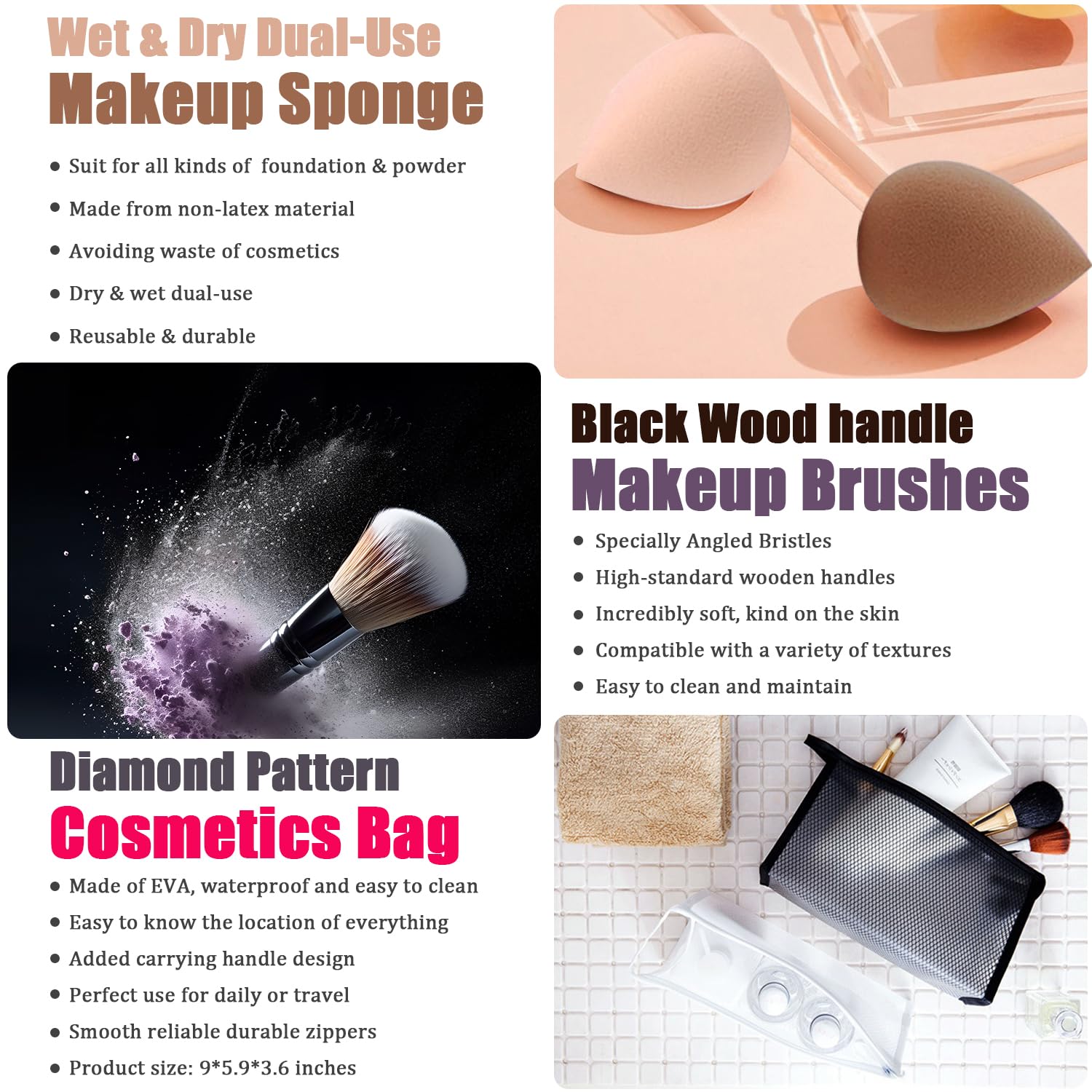 All-in-One Makeup Kit with 12 Eyeshadows, Foundation, Lipsticks, Mascara, and More - New - Image 7