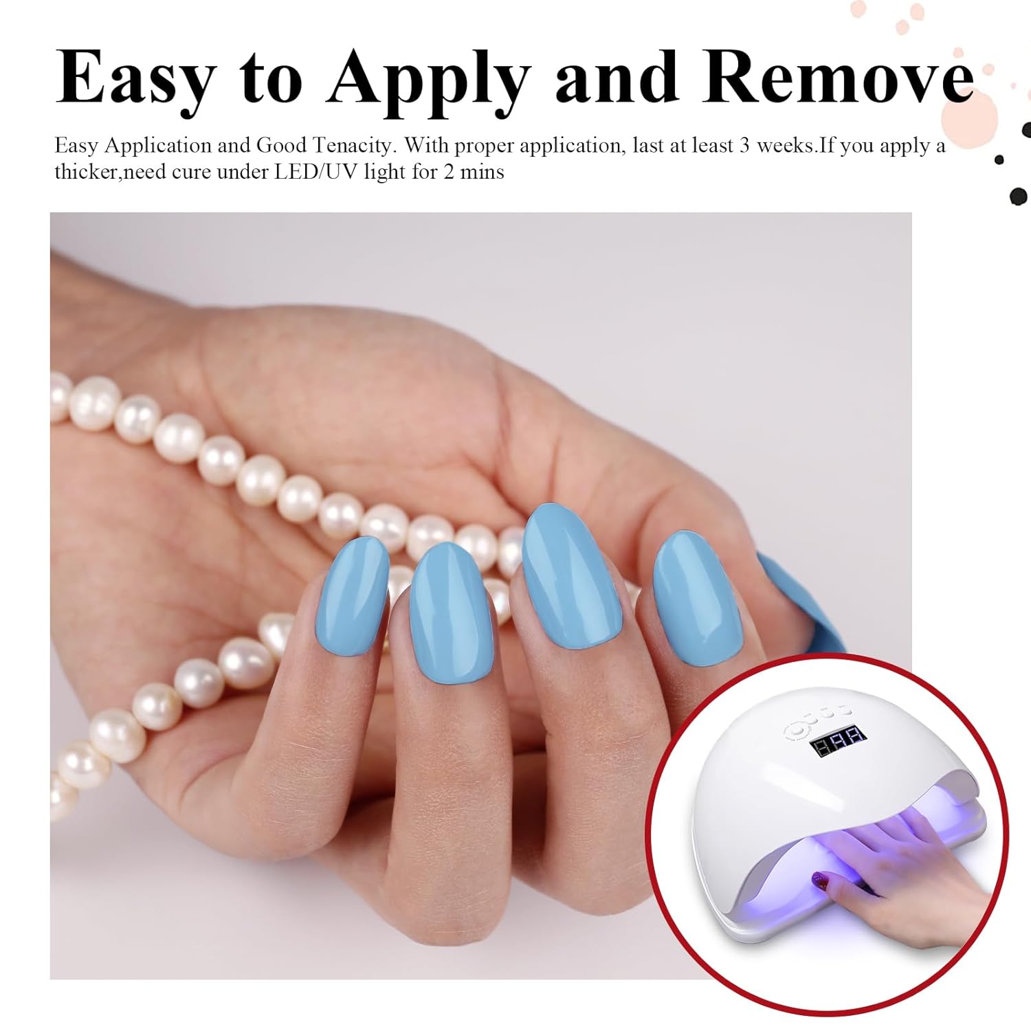 Imtiti Baby Blue Gel Nail Polish 0.5 Fl Oz for Professional Salon or DIY Nail Art - Image 3