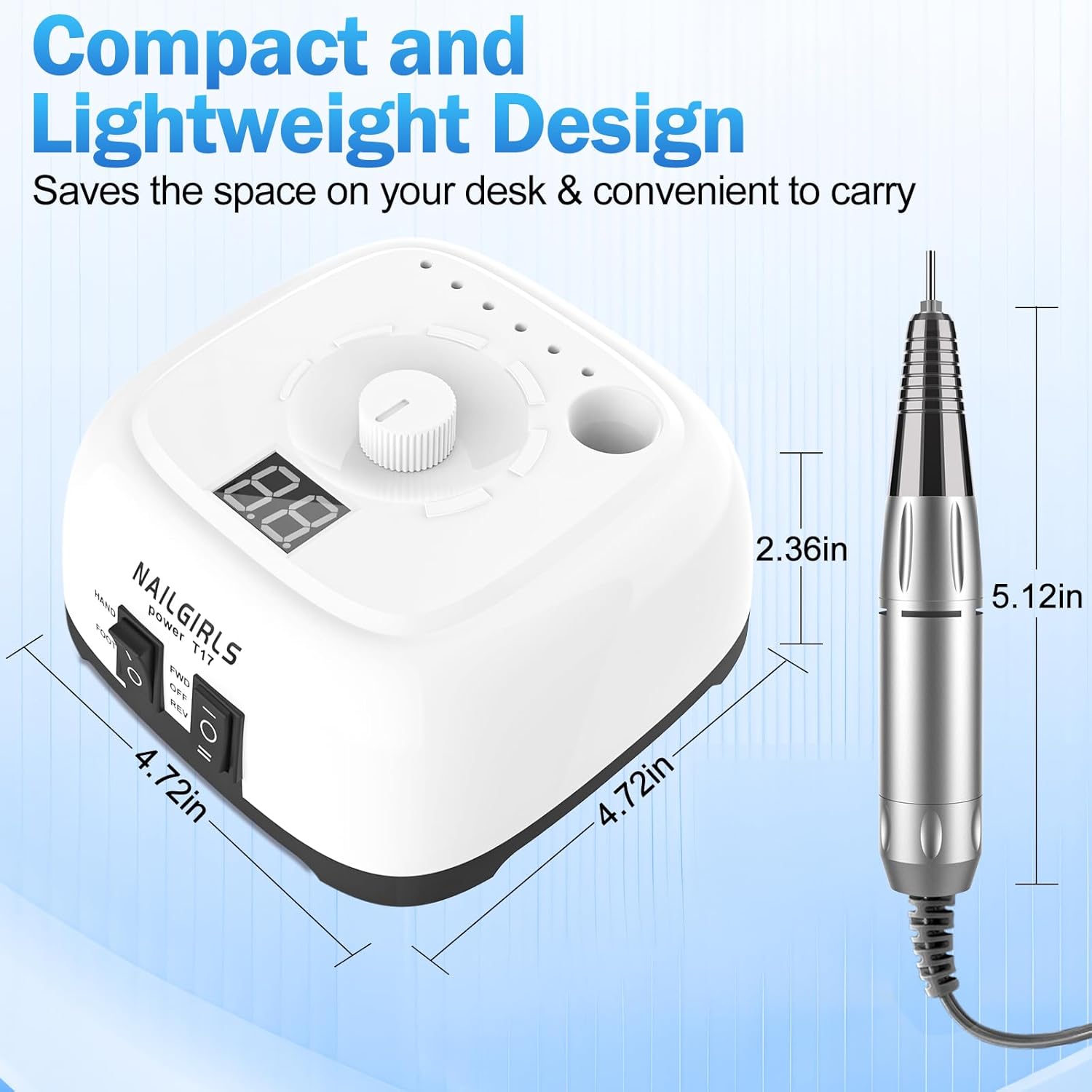 Portable 35000RPM Electric Nail Drill Machine Kit for Gel and Acrylic Nails - Image 6