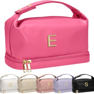 Makeup Bag for Daughter, Personalized Makeup Bag with Handle, Gift Set for Women Cosmetic Bag with Makeup Brush Organizer, Cute Cosmetic Pouch for Women, Gifts for Friend Female Mom