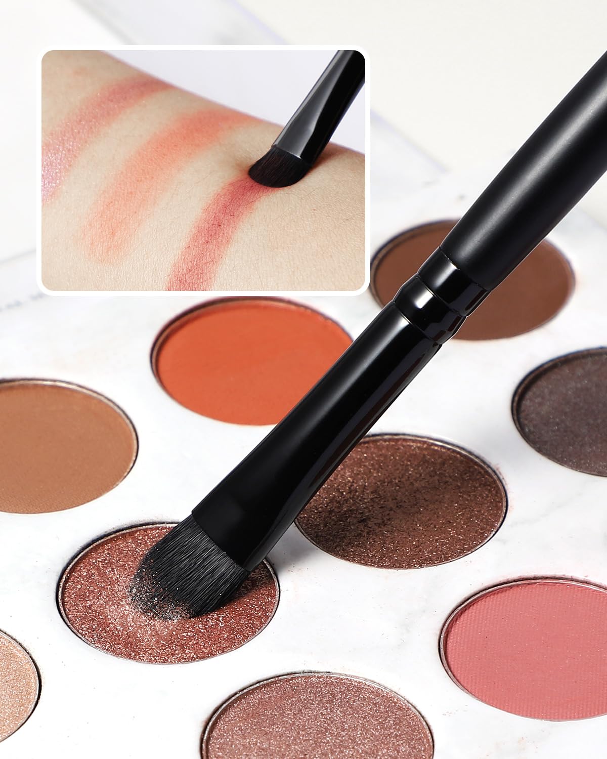 EIGSHOW 5-Piece Vegan Makeup Brush Set for Foundation Powder Eyeshadow Eyeliner Black - Image 4