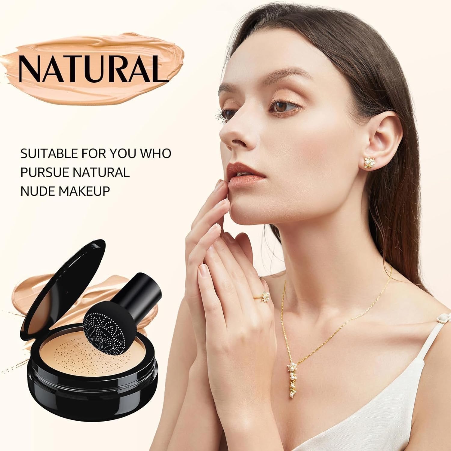 Buff Beige Mushroom Head Air Cushion CC Cream Foundation for Mature Skin 30ml - Image 3